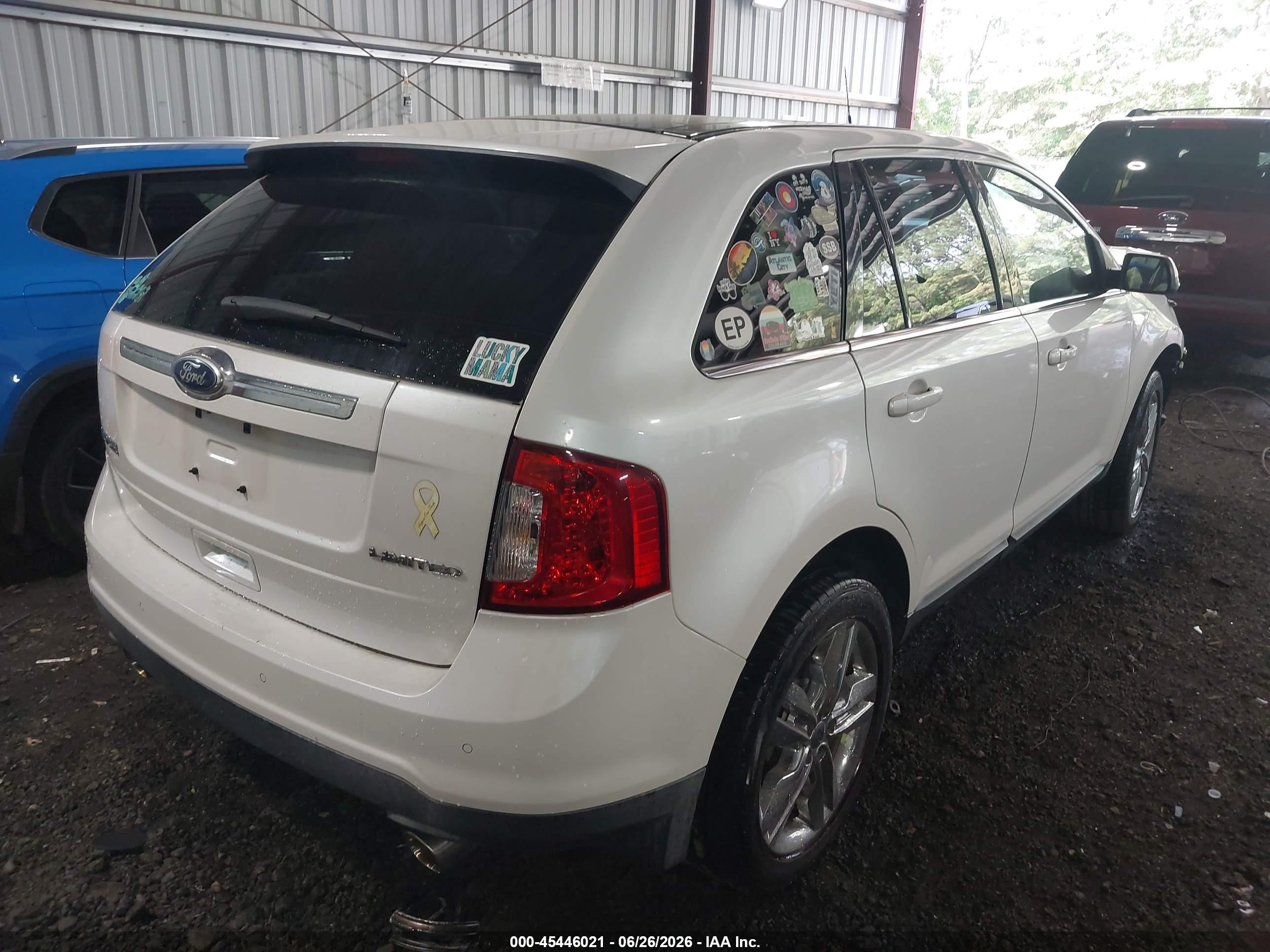 2012 Ford Edge Limited White vin: 2FMDK3KC2CBA40017