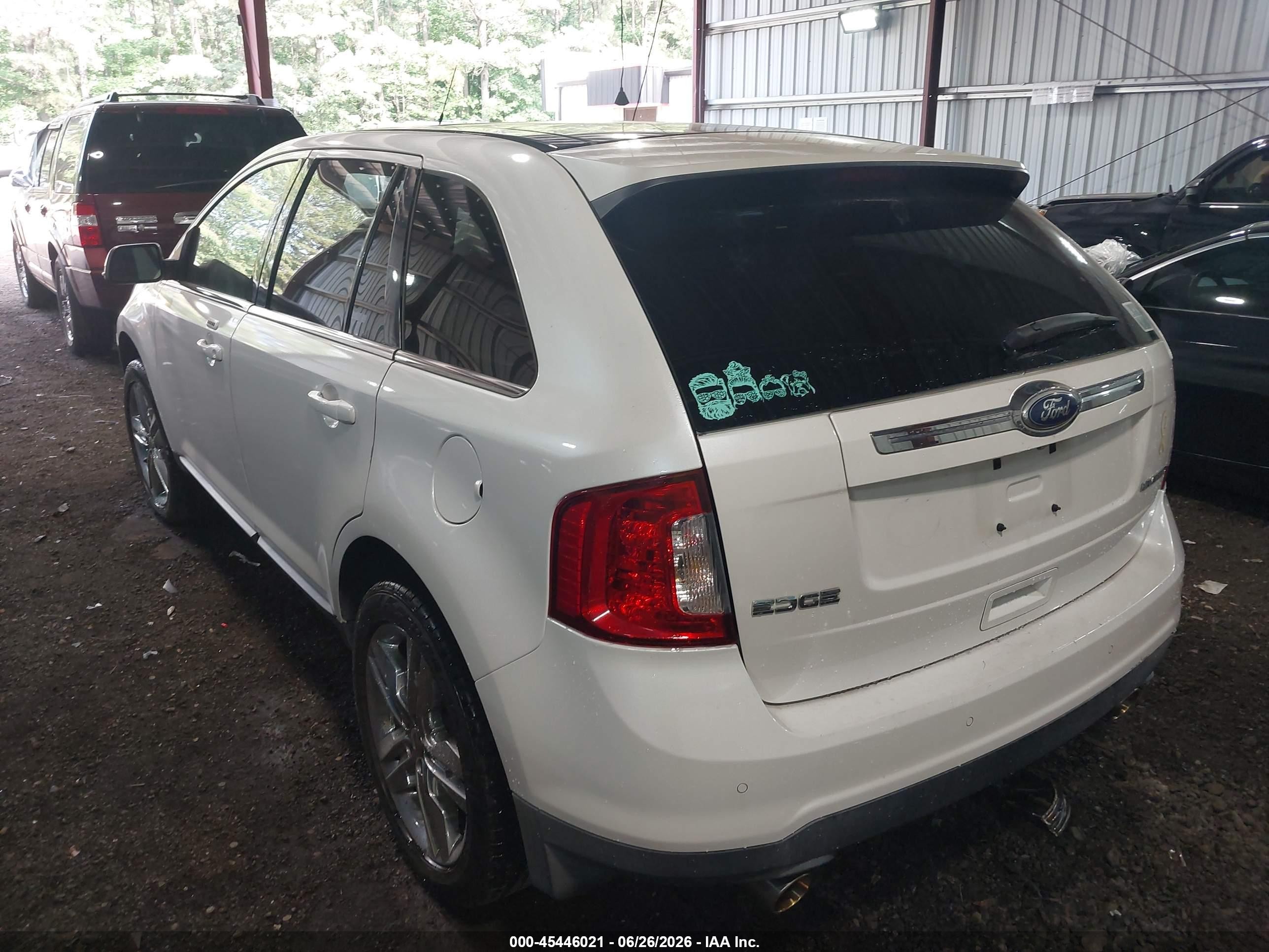 2012 Ford Edge Limited White vin: 2FMDK3KC2CBA40017