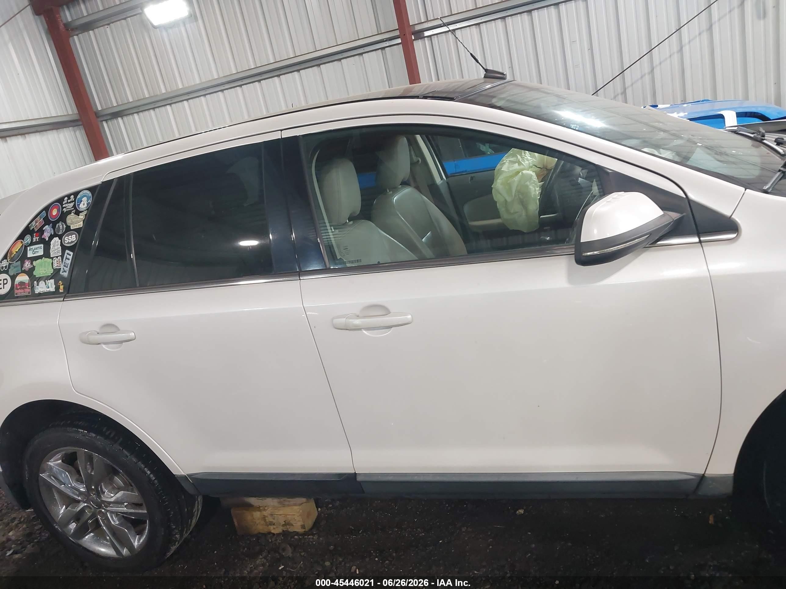 2012 Ford Edge Limited White vin: 2FMDK3KC2CBA40017