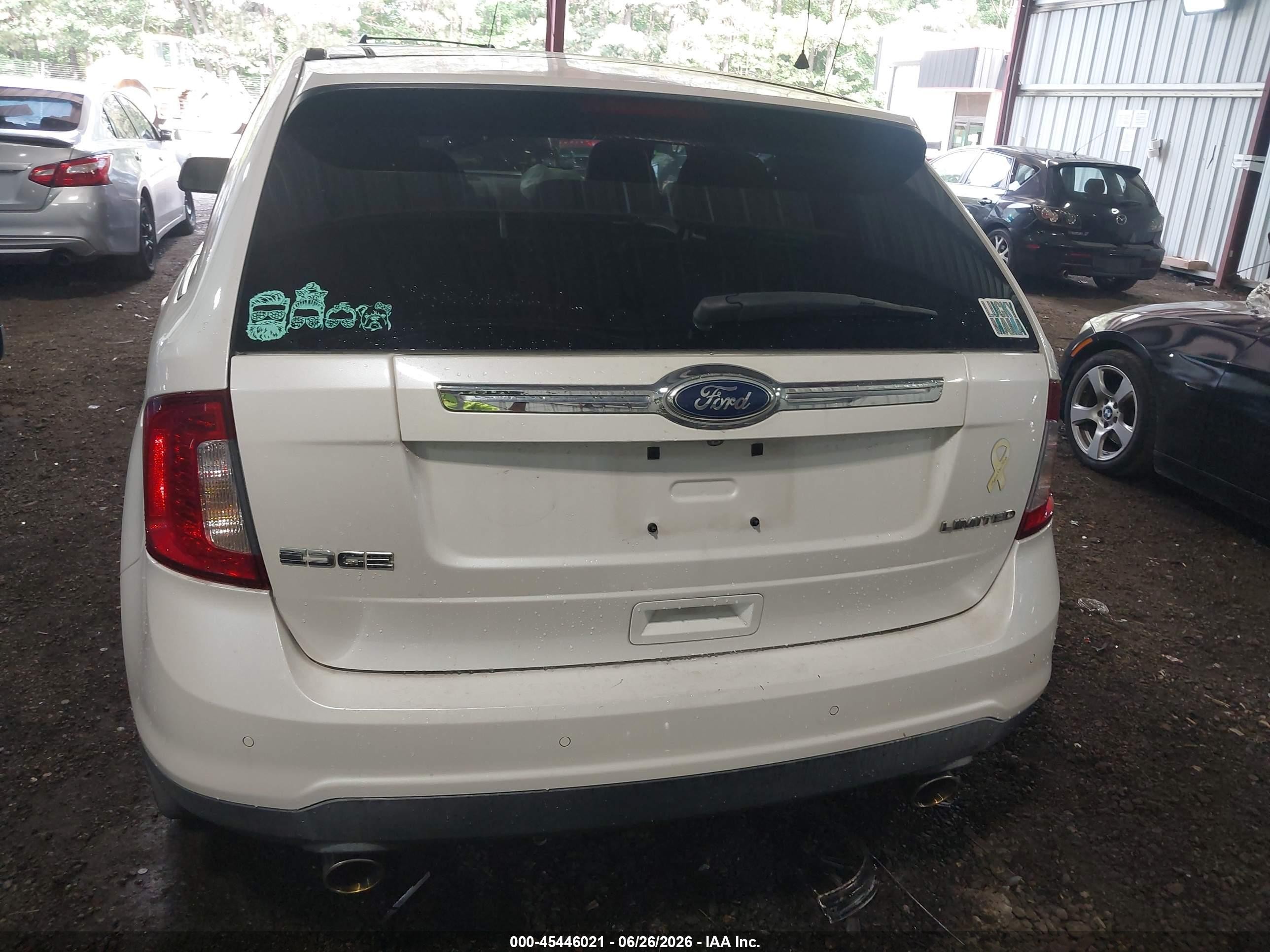 2012 Ford Edge Limited White vin: 2FMDK3KC2CBA40017