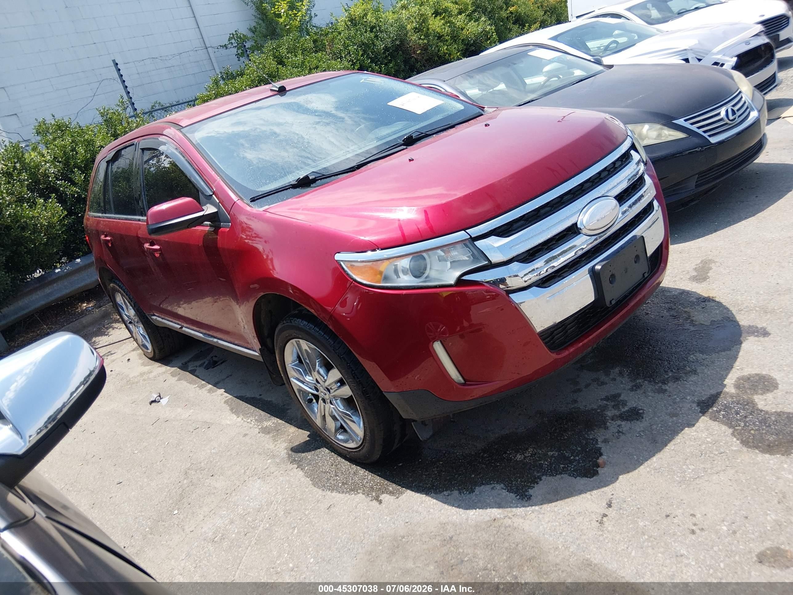 2013 Ford Edge Limited Red vin: 2FMDK3KC2DBA33201