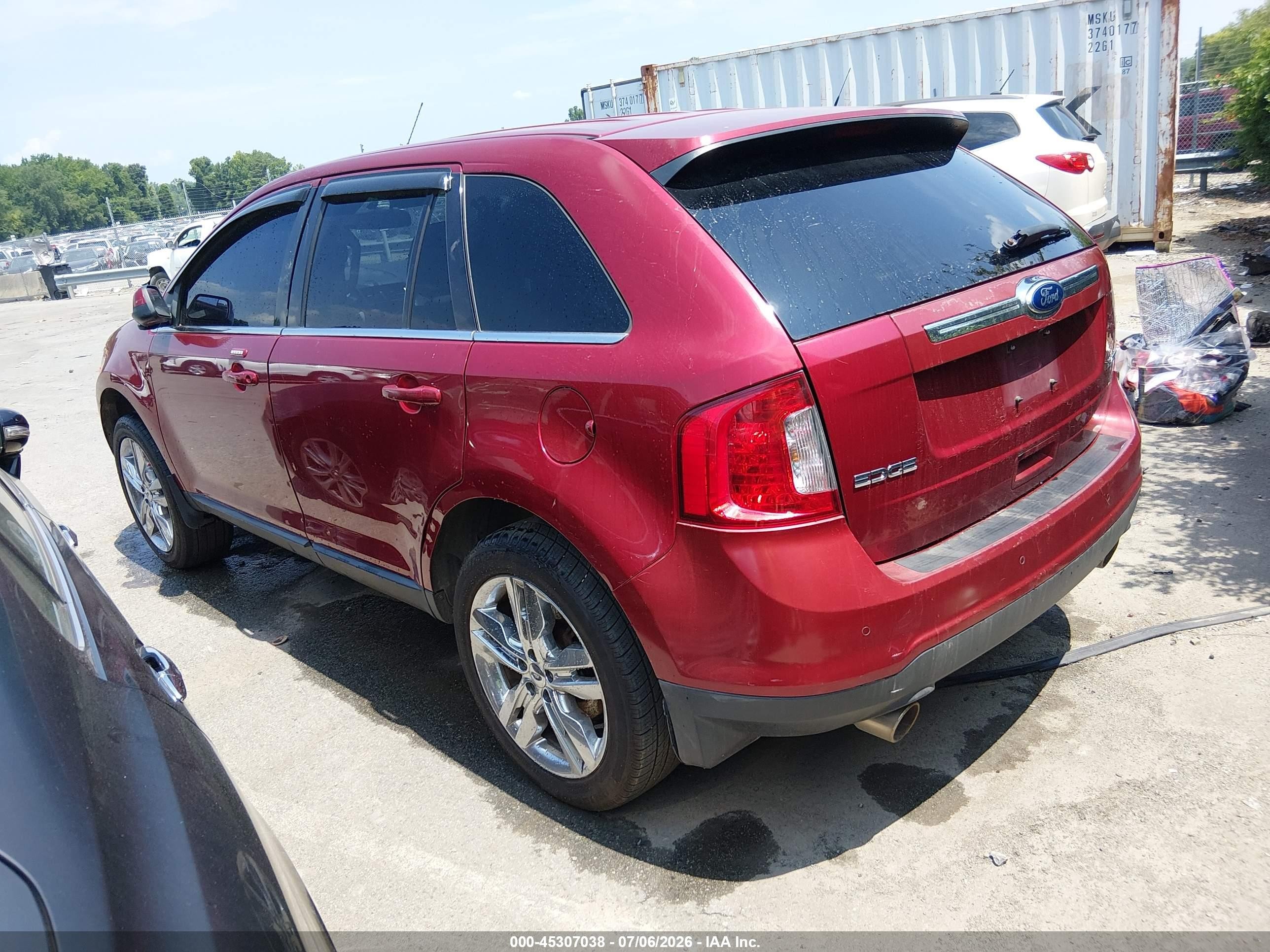 2013 Ford Edge Limited Red vin: 2FMDK3KC2DBA33201