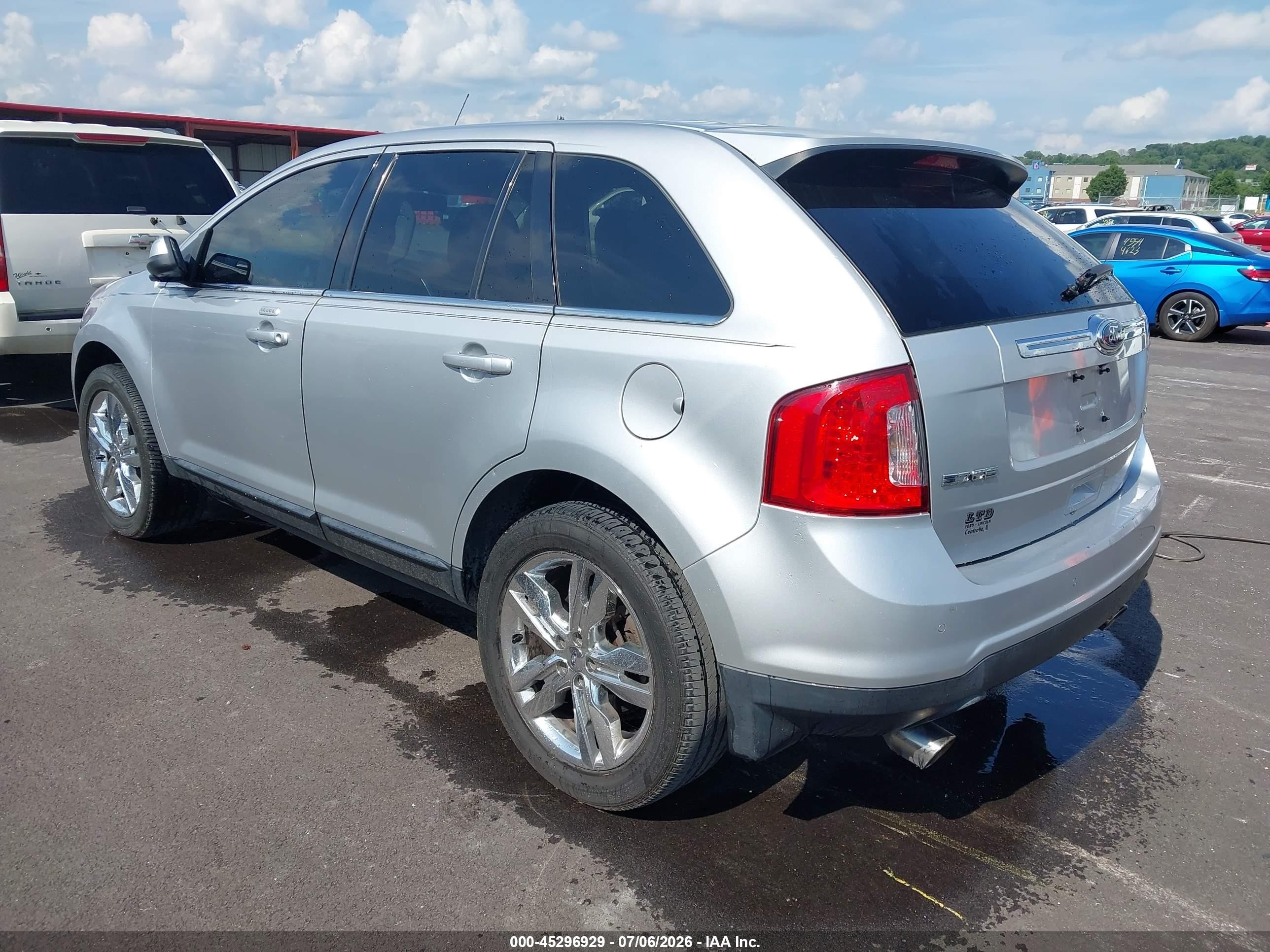 2013 Ford Edge Limited Silver vin: 2FMDK3KC2DBA76937