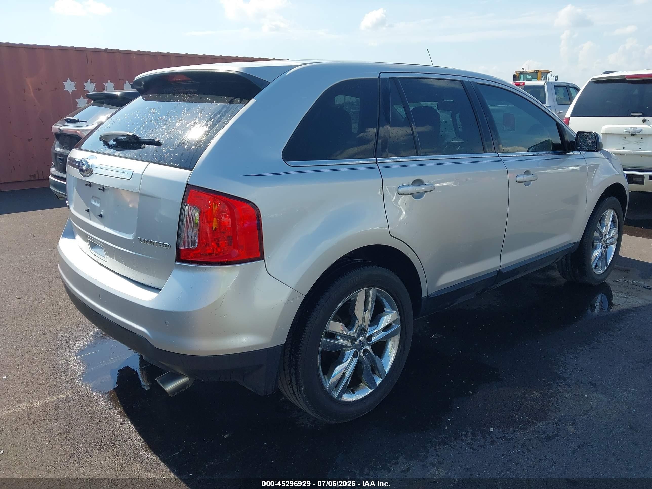 2013 Ford Edge Limited Silver vin: 2FMDK3KC2DBA76937