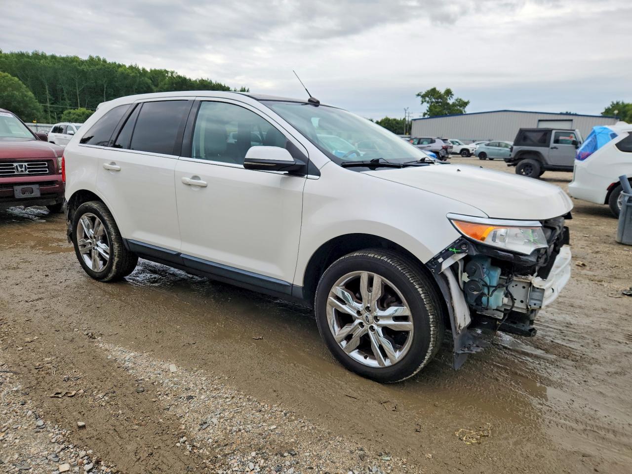 2013 Ford Edge Limited White vin: 2FMDK3KC2DBB57016