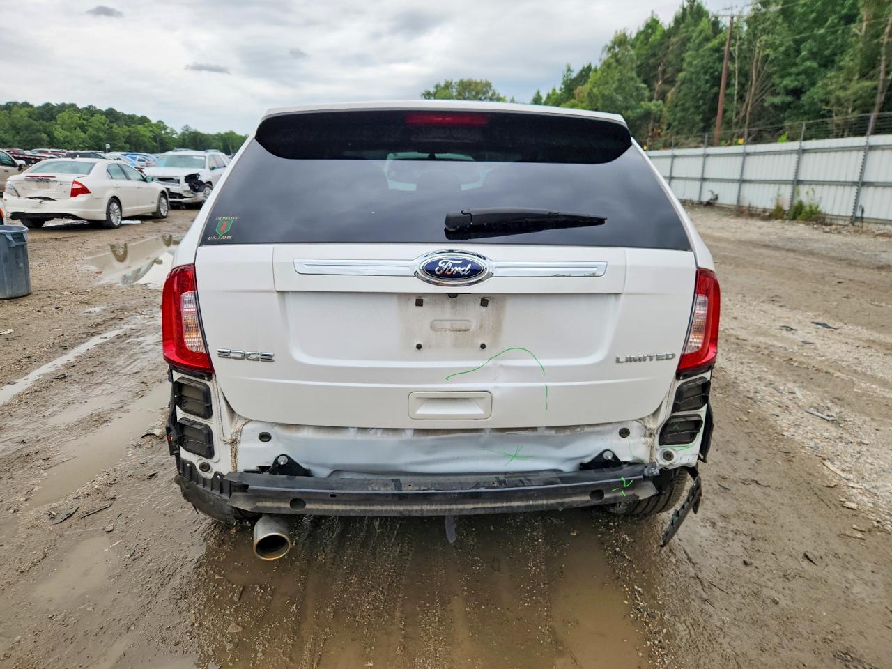 2013 Ford Edge Limited White vin: 2FMDK3KC2DBB57016
