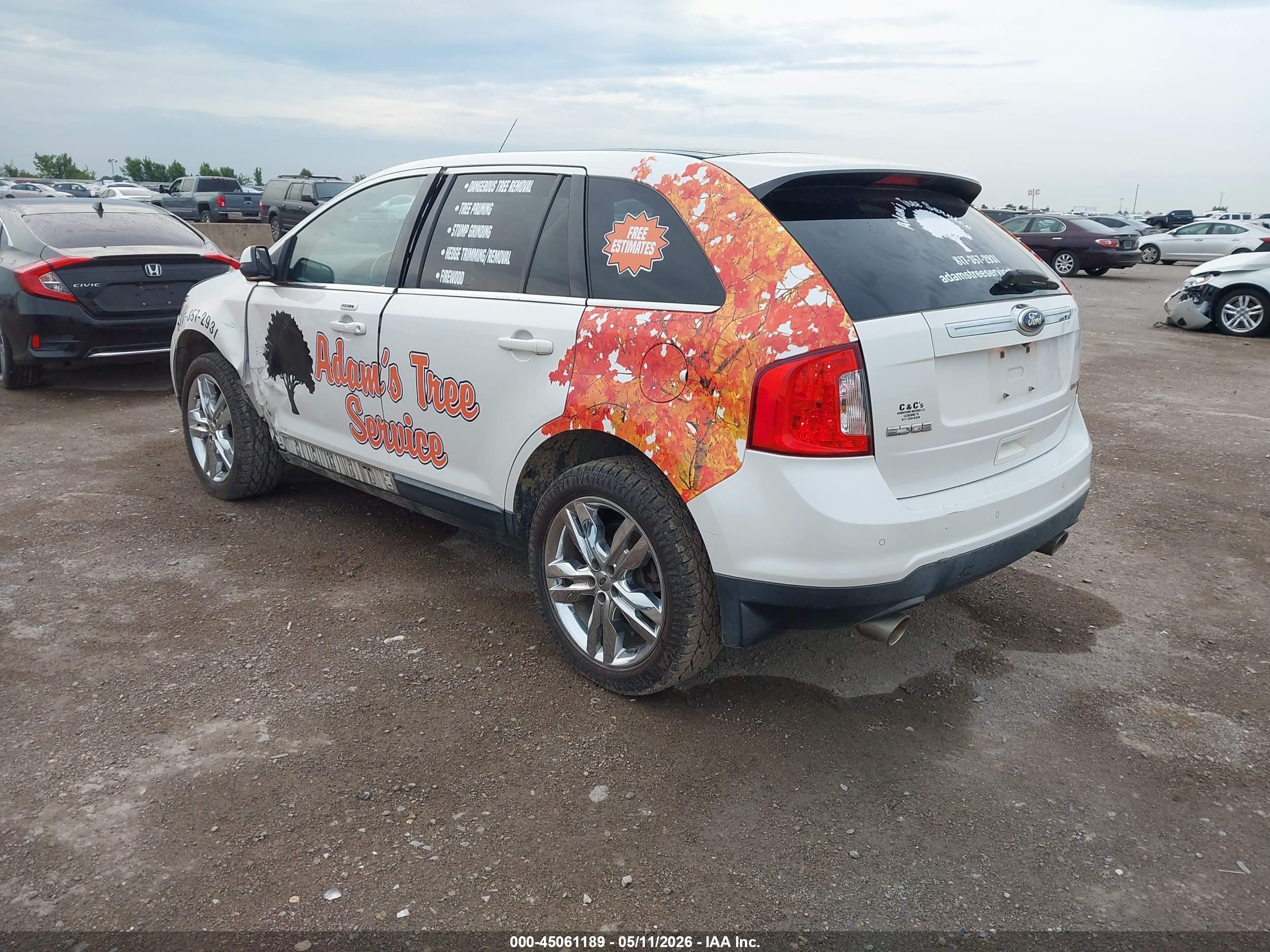 2013 Ford Edge Limited White vin: 2FMDK3KC2DBC96224