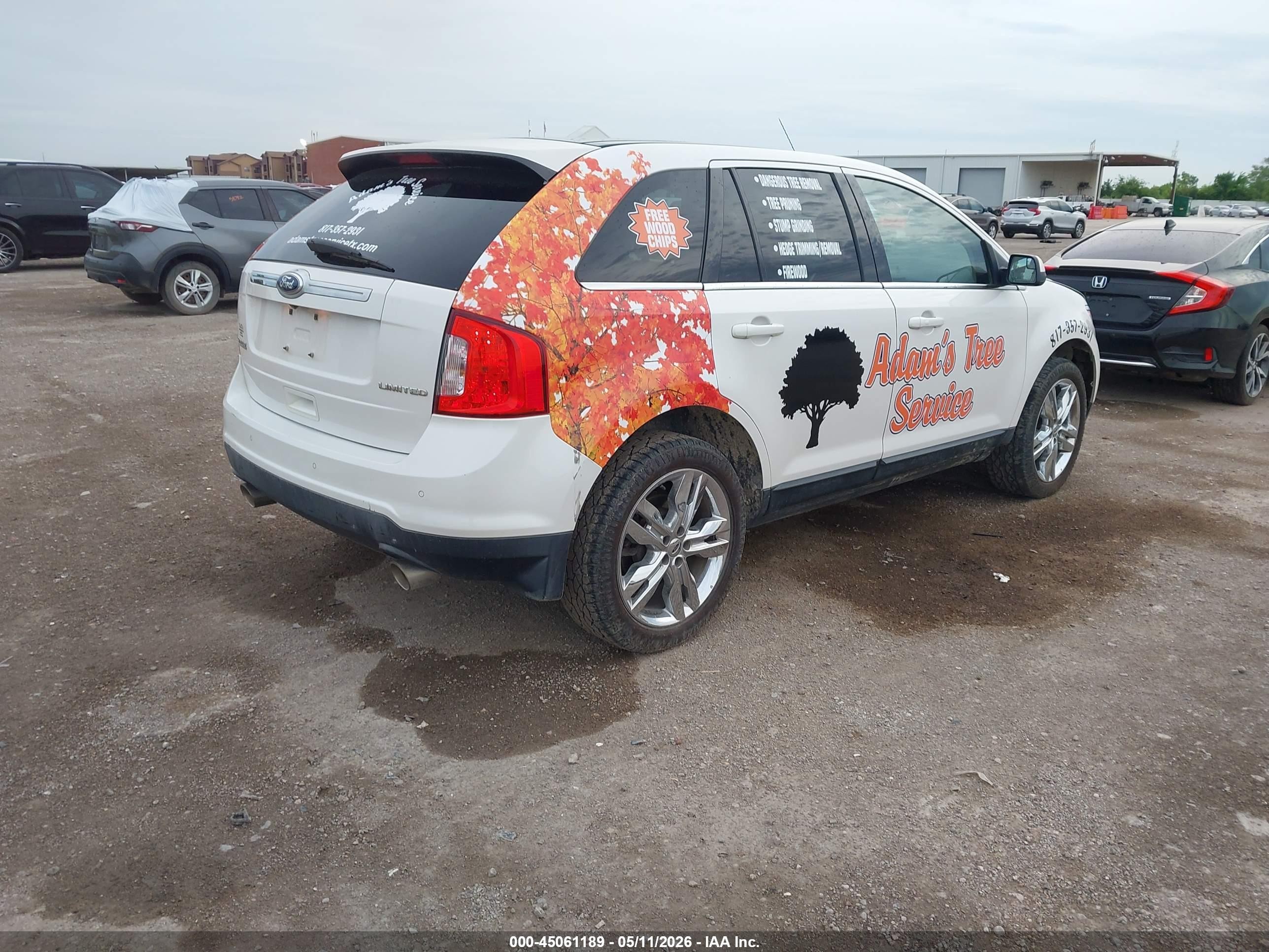 2013 Ford Edge Limited White vin: 2FMDK3KC2DBC96224