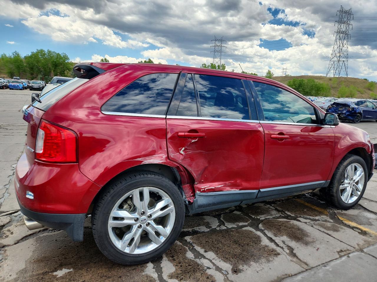 2014 Ford Edge Limited Red vin: 2FMDK3KC2EBA74882