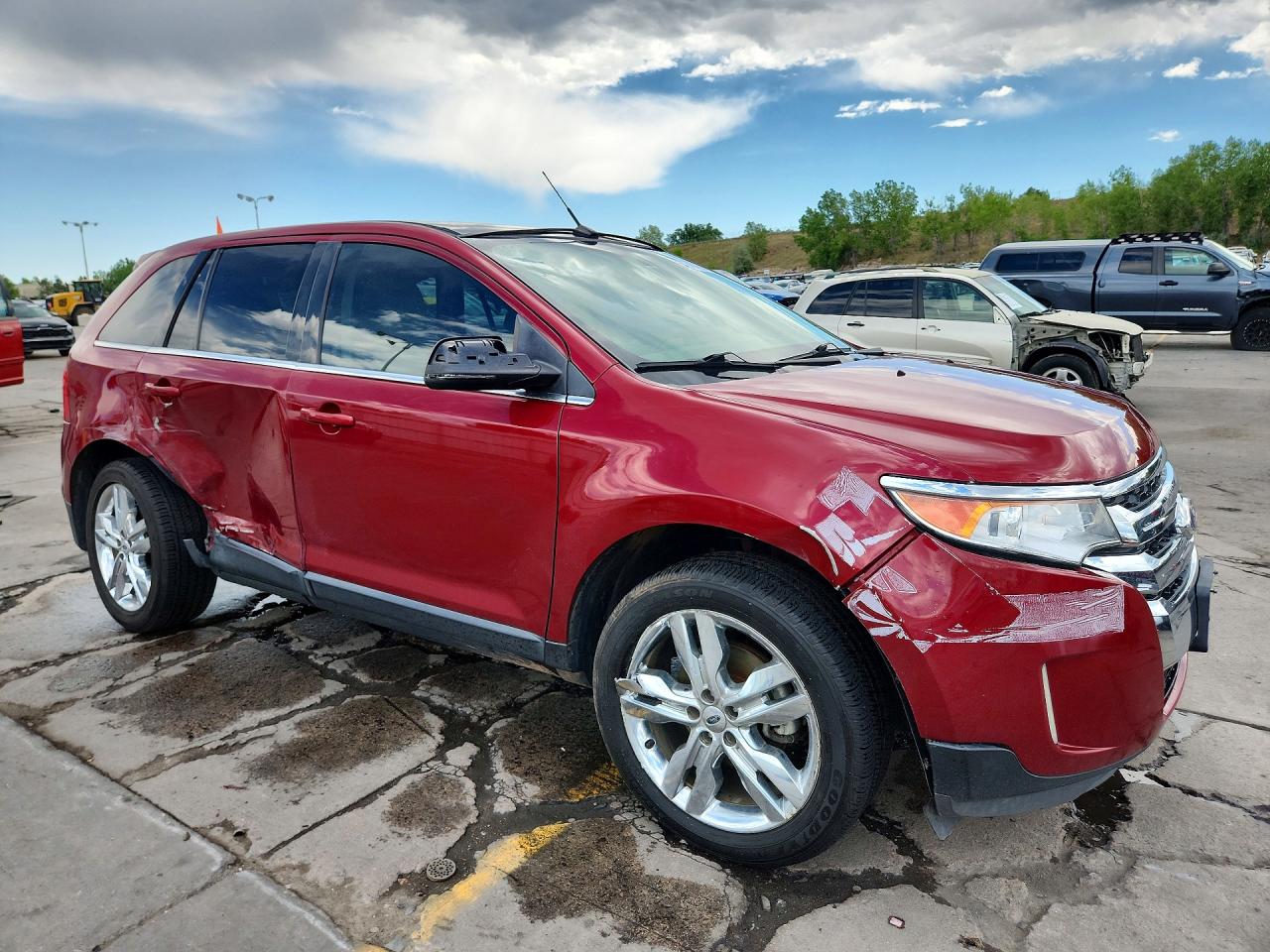 2014 Ford Edge Limited Red vin: 2FMDK3KC2EBA74882