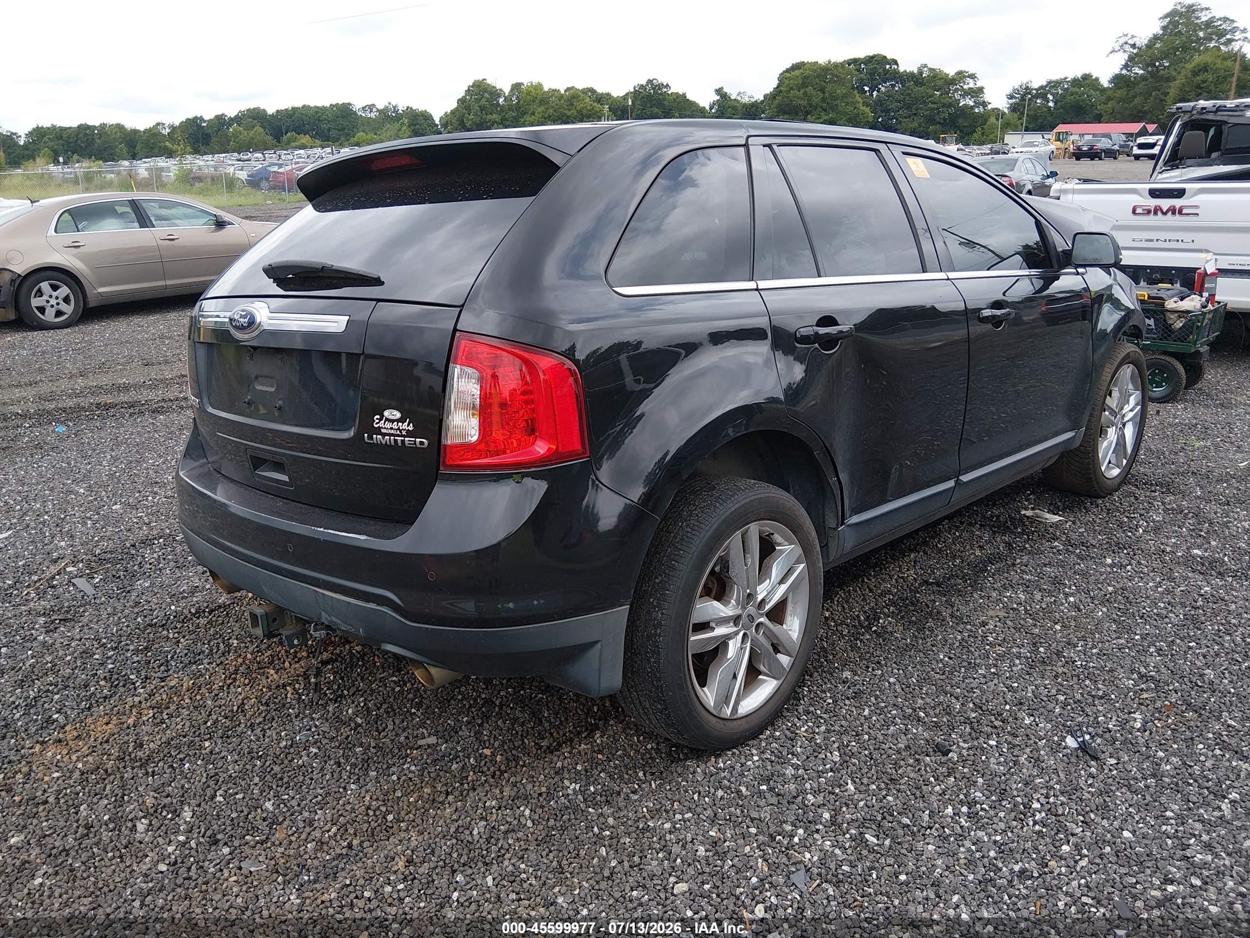 2014 Ford Edge Limited Black vin: 2FMDK3KC2EBB10232