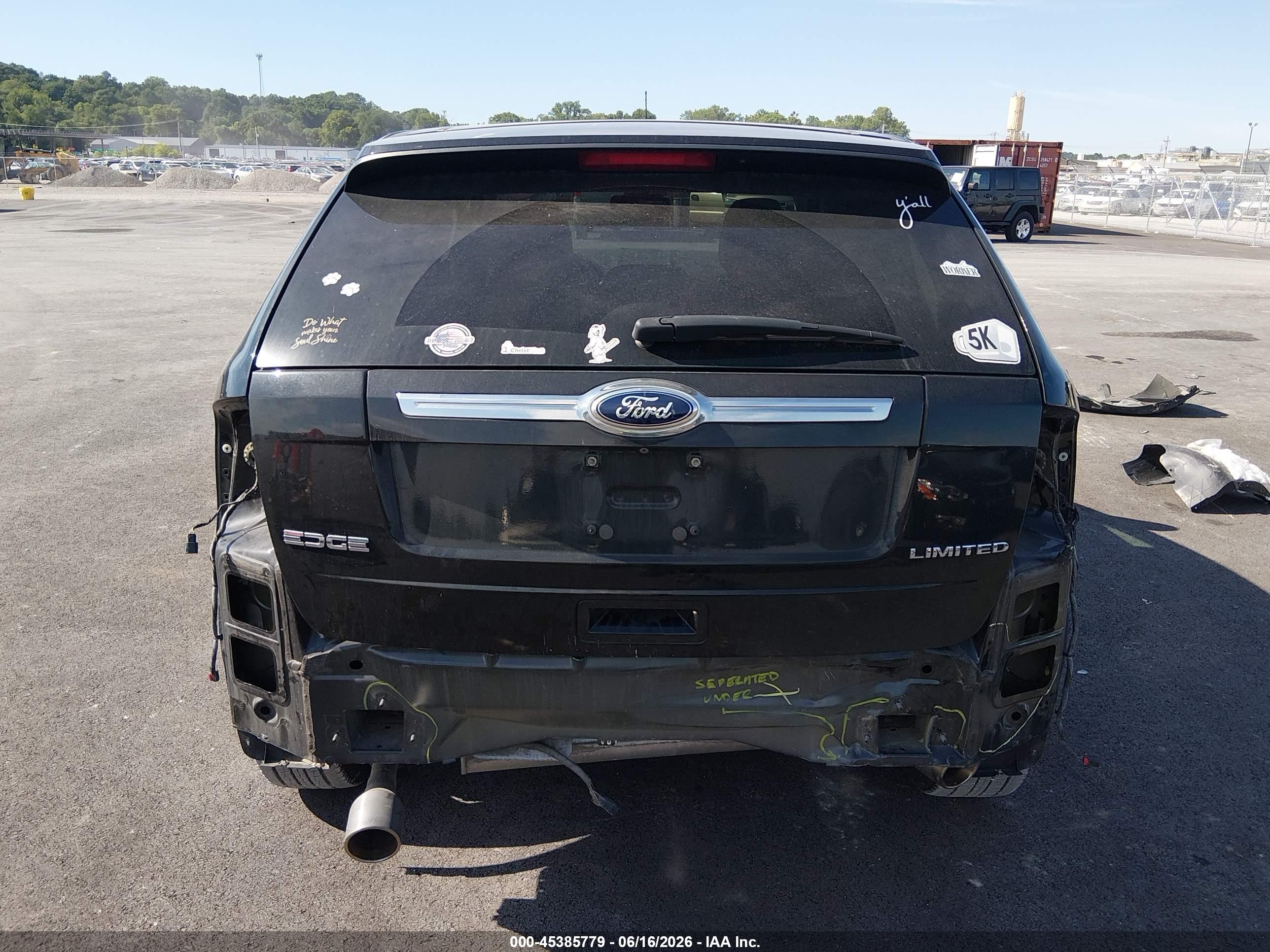 2014 Ford Edge Limited Черный vin: 2FMDK3KC2EBB64548