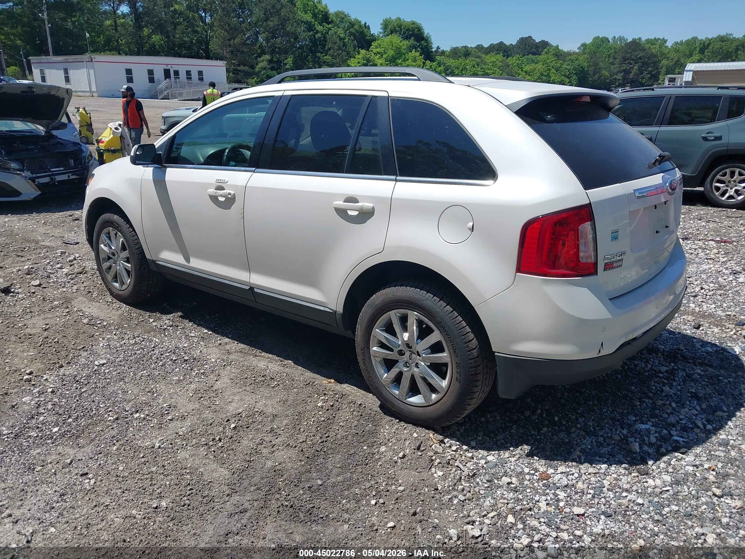 2014 Ford Edge Limited White vin: 2FMDK3KC2EBB67417