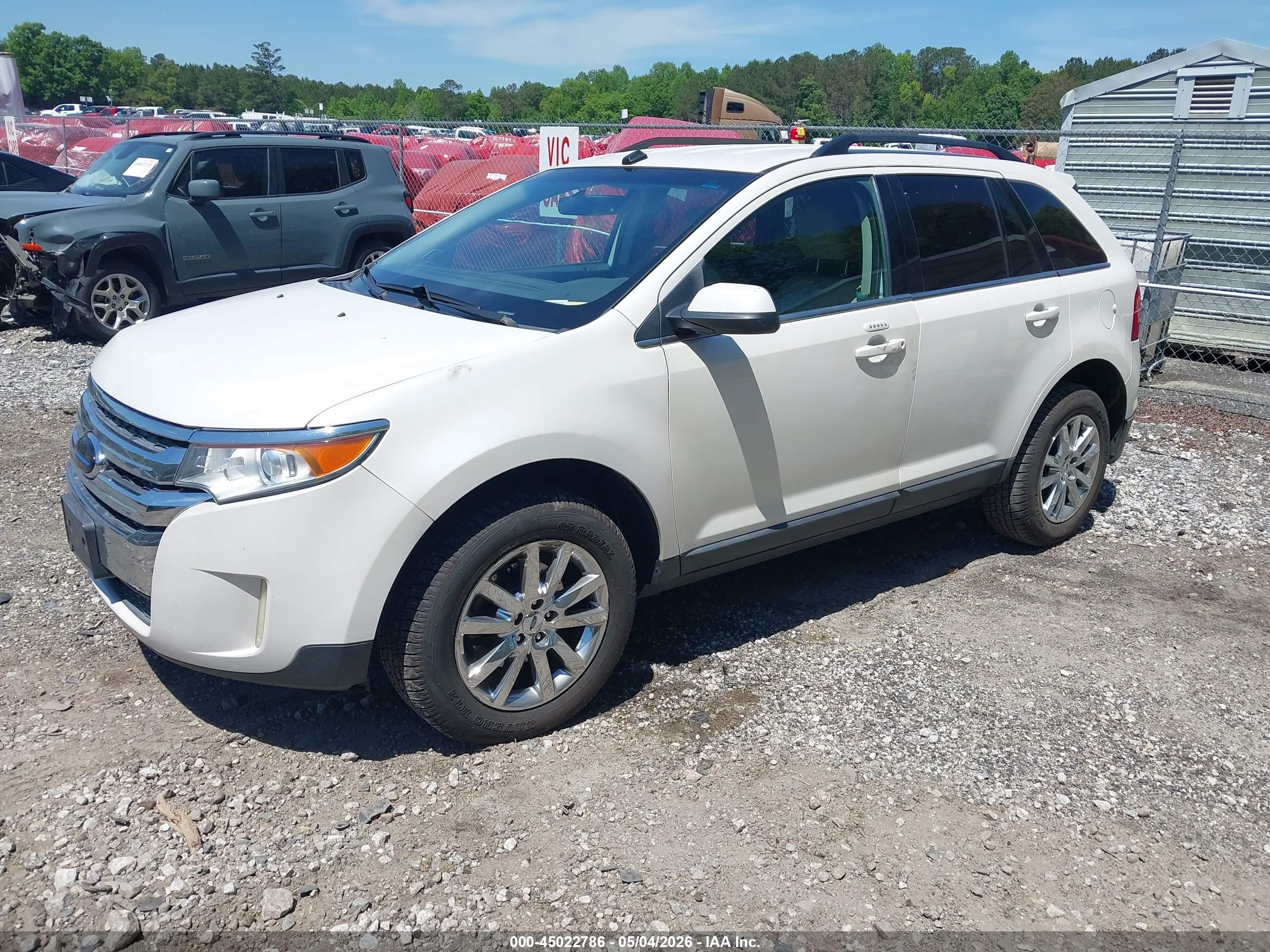 2014 Ford Edge Limited White vin: 2FMDK3KC2EBB67417