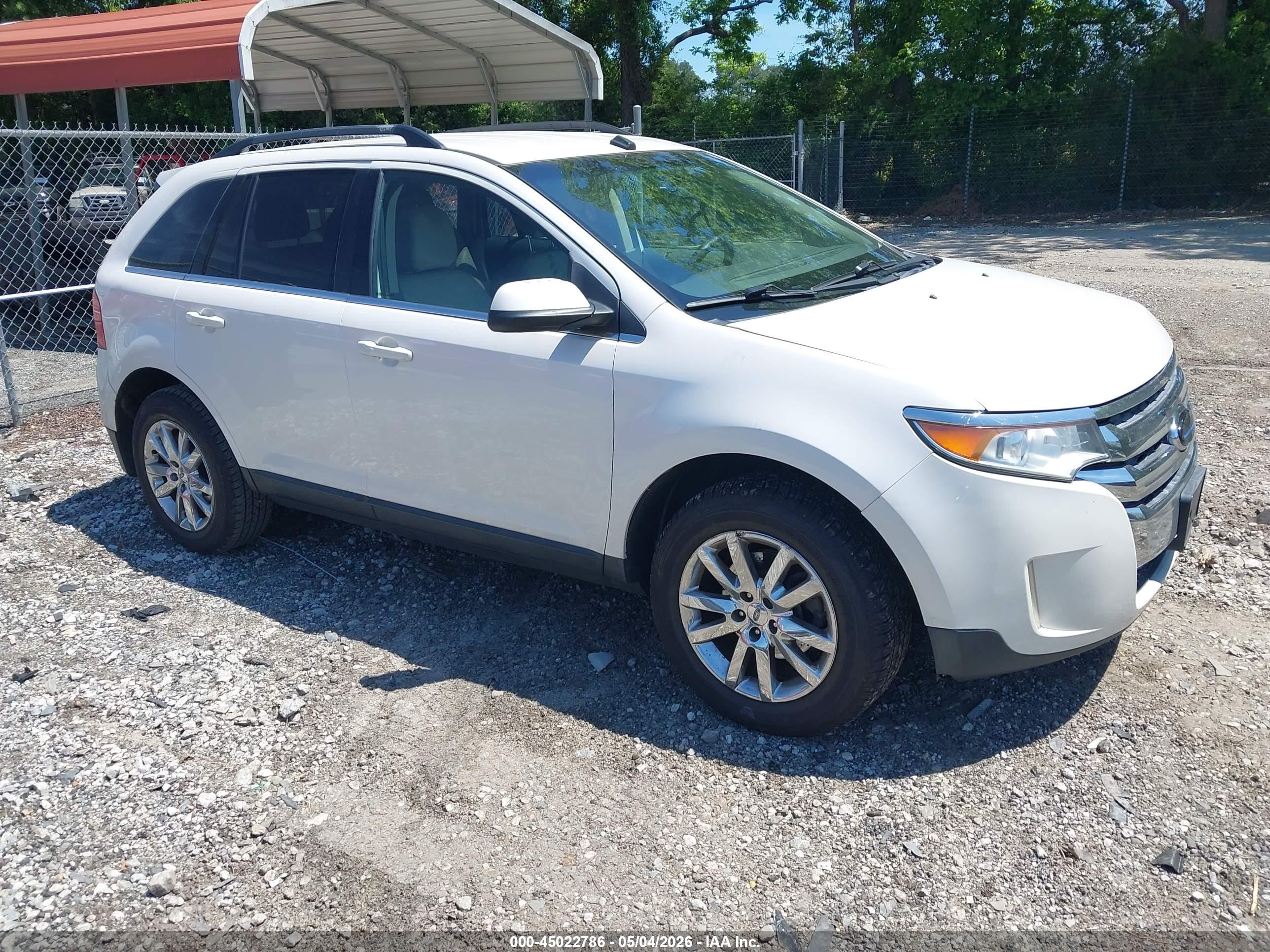 2014 Ford Edge Limited White vin: 2FMDK3KC2EBB67417