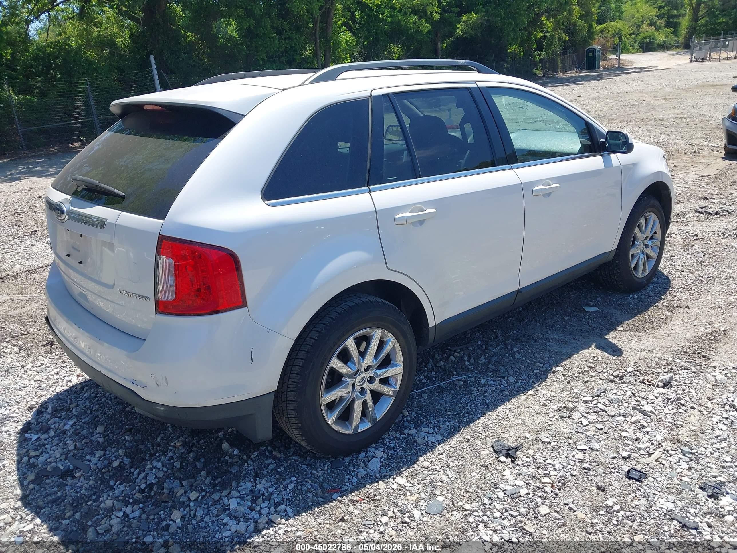 2014 Ford Edge Limited White vin: 2FMDK3KC2EBB67417