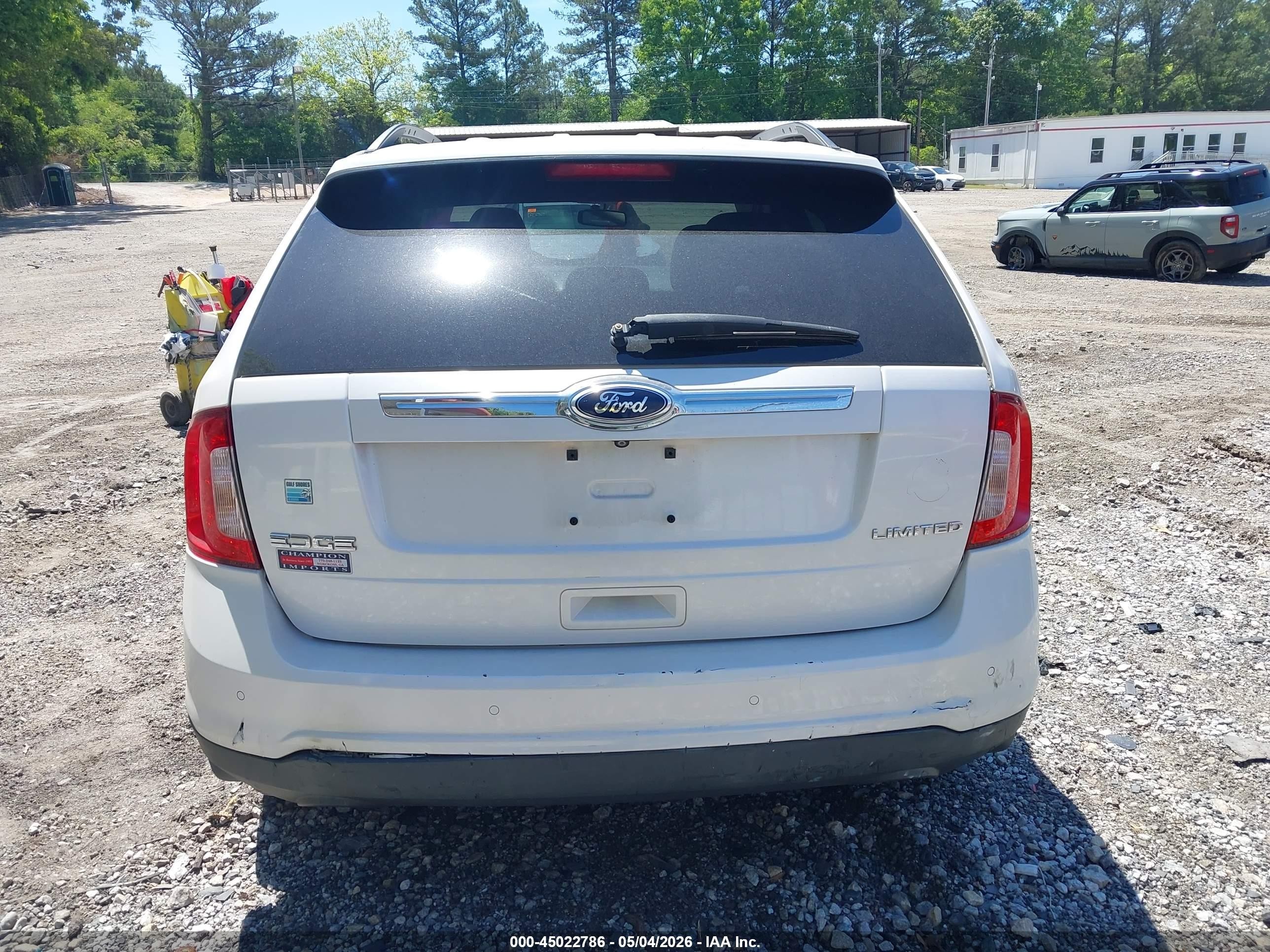 2014 Ford Edge Limited White vin: 2FMDK3KC2EBB67417