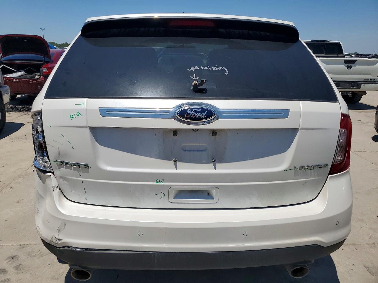 2014 Ford Edge Limited White vin: 2FMDK3KC2EBB85917