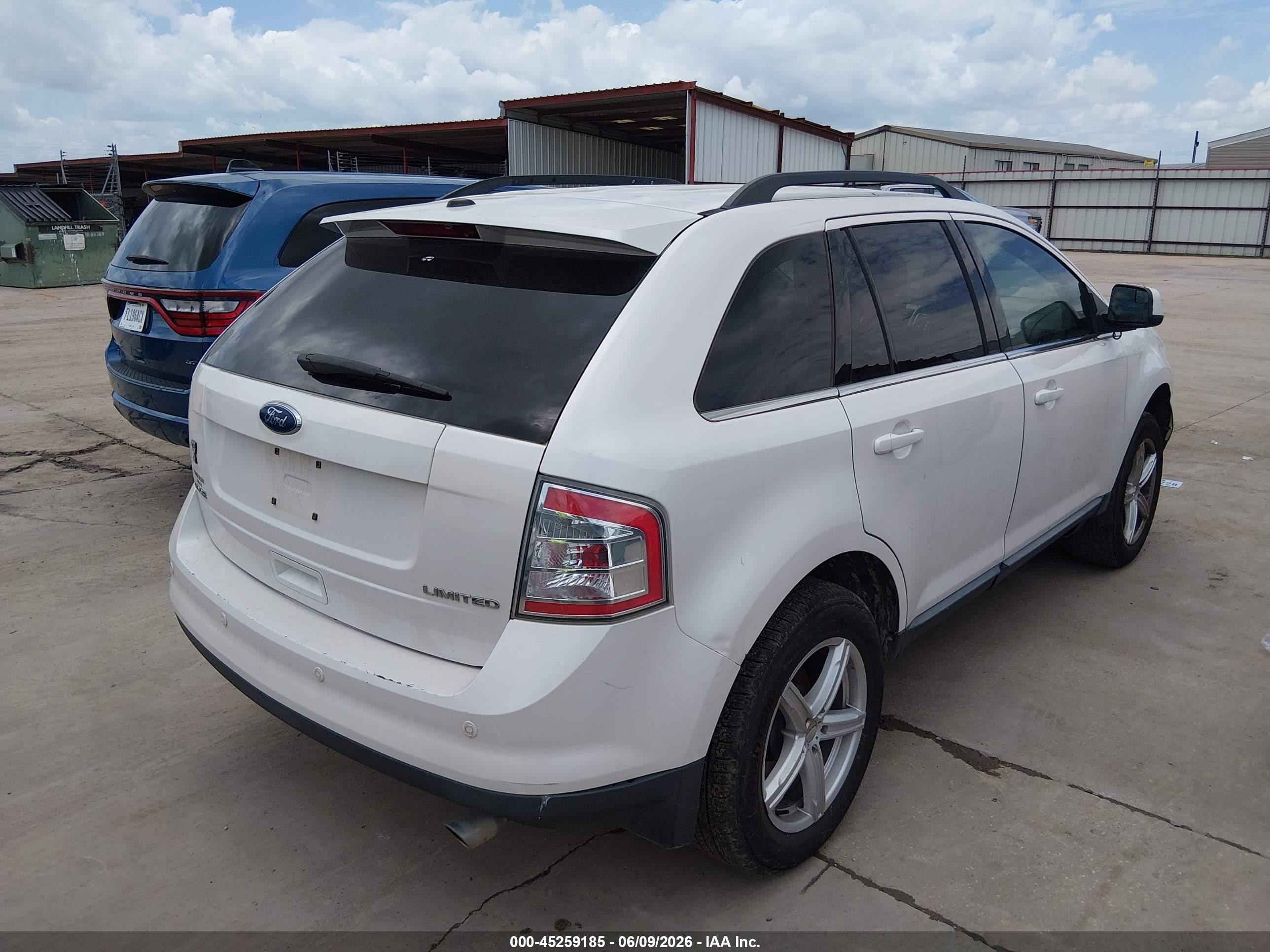 2010 Ford Edge Limited White vin: 2FMDK3KC3ABA88476