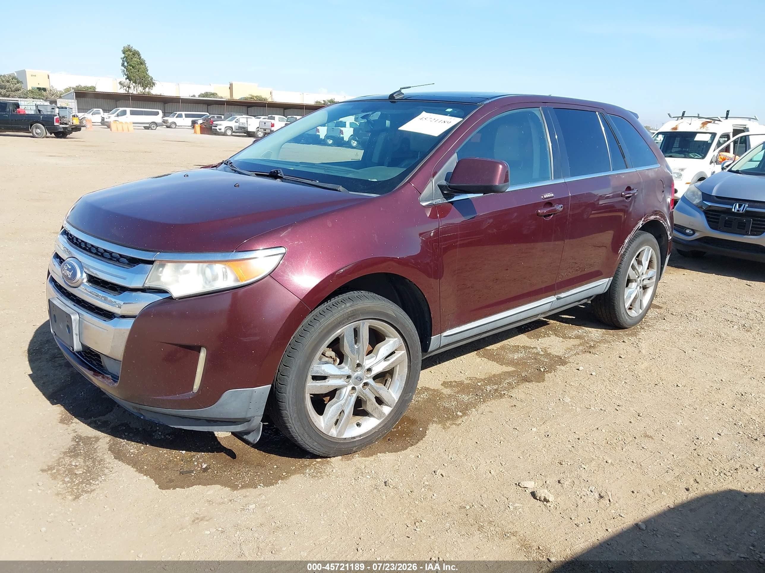2011 Ford Edge Limited Бордовый vin: 2FMDK3KC3BBA36556