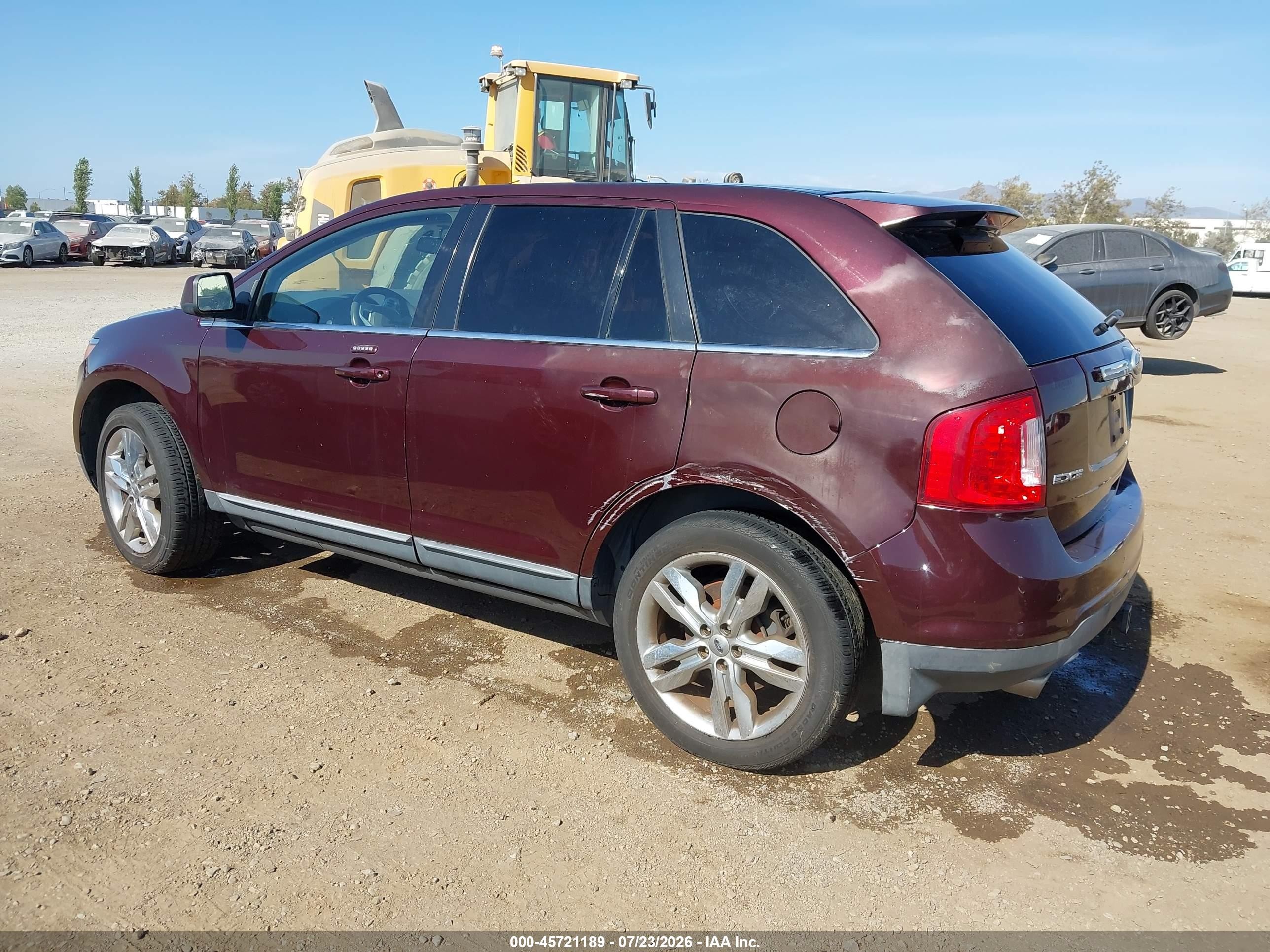 2011 Ford Edge Limited Бордовый vin: 2FMDK3KC3BBA36556