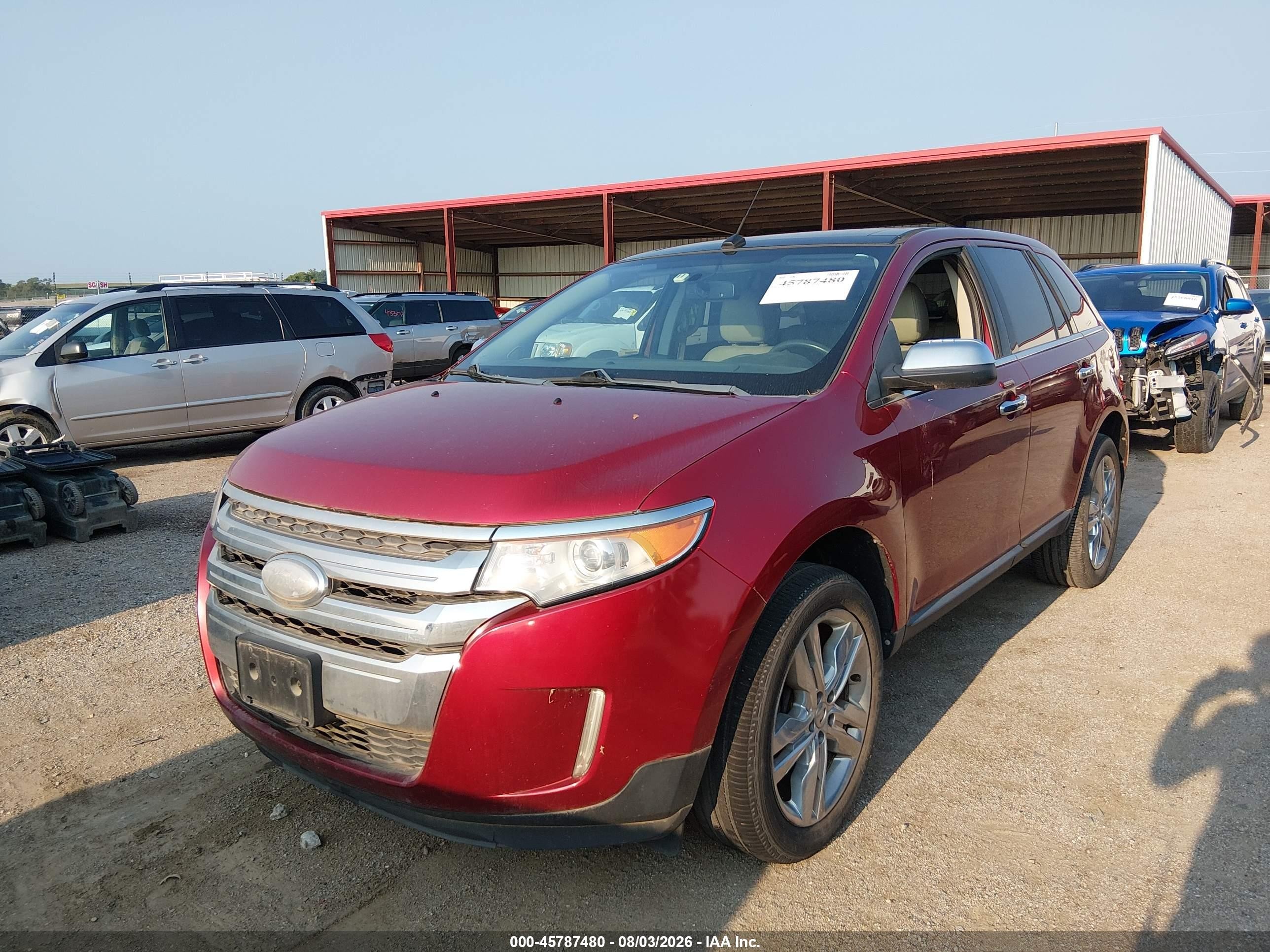 2013 Ford Edge Limited Red vin: 2FMDK3KC3DBB68963
