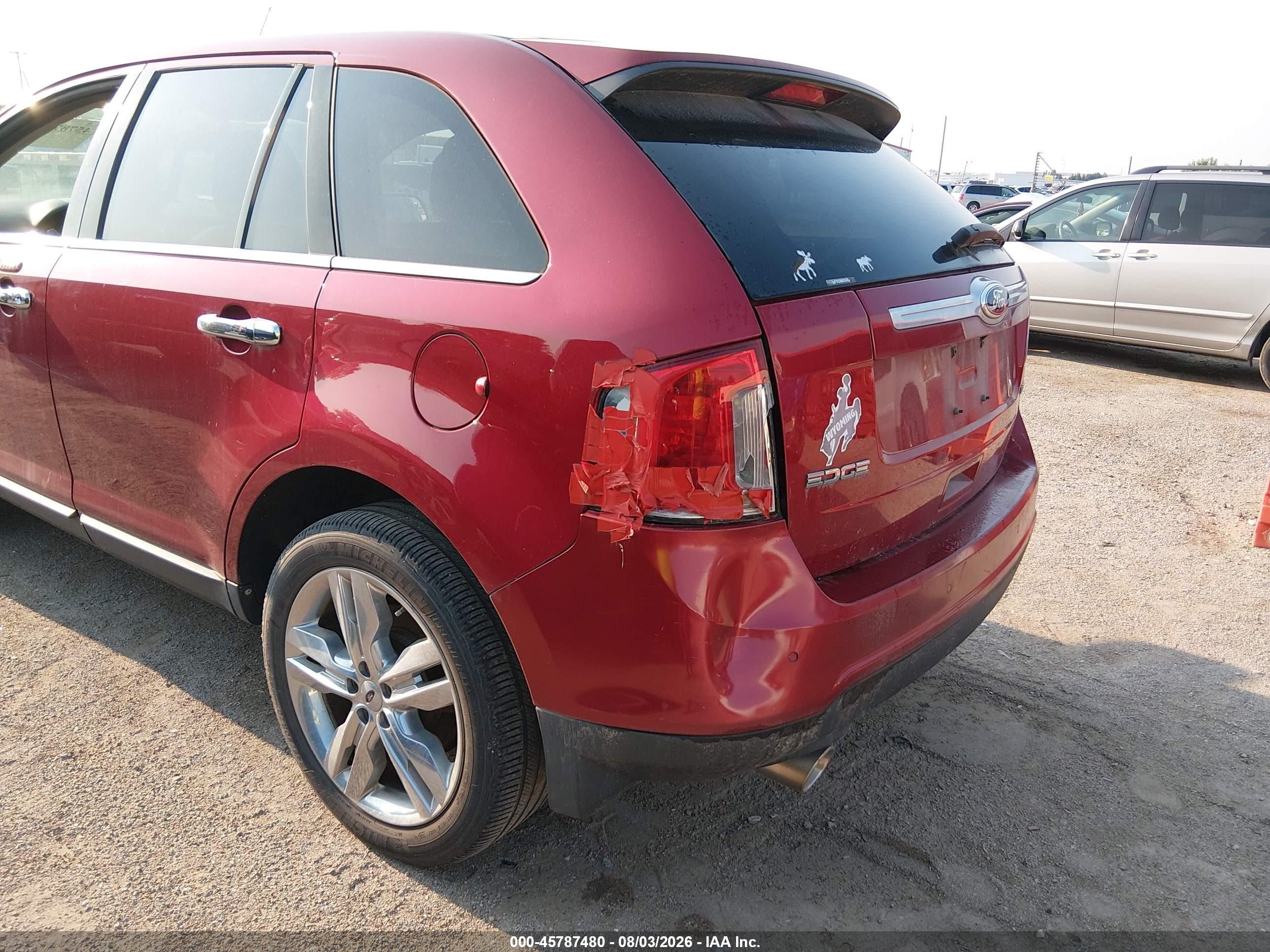 2013 Ford Edge Limited Red vin: 2FMDK3KC3DBB68963