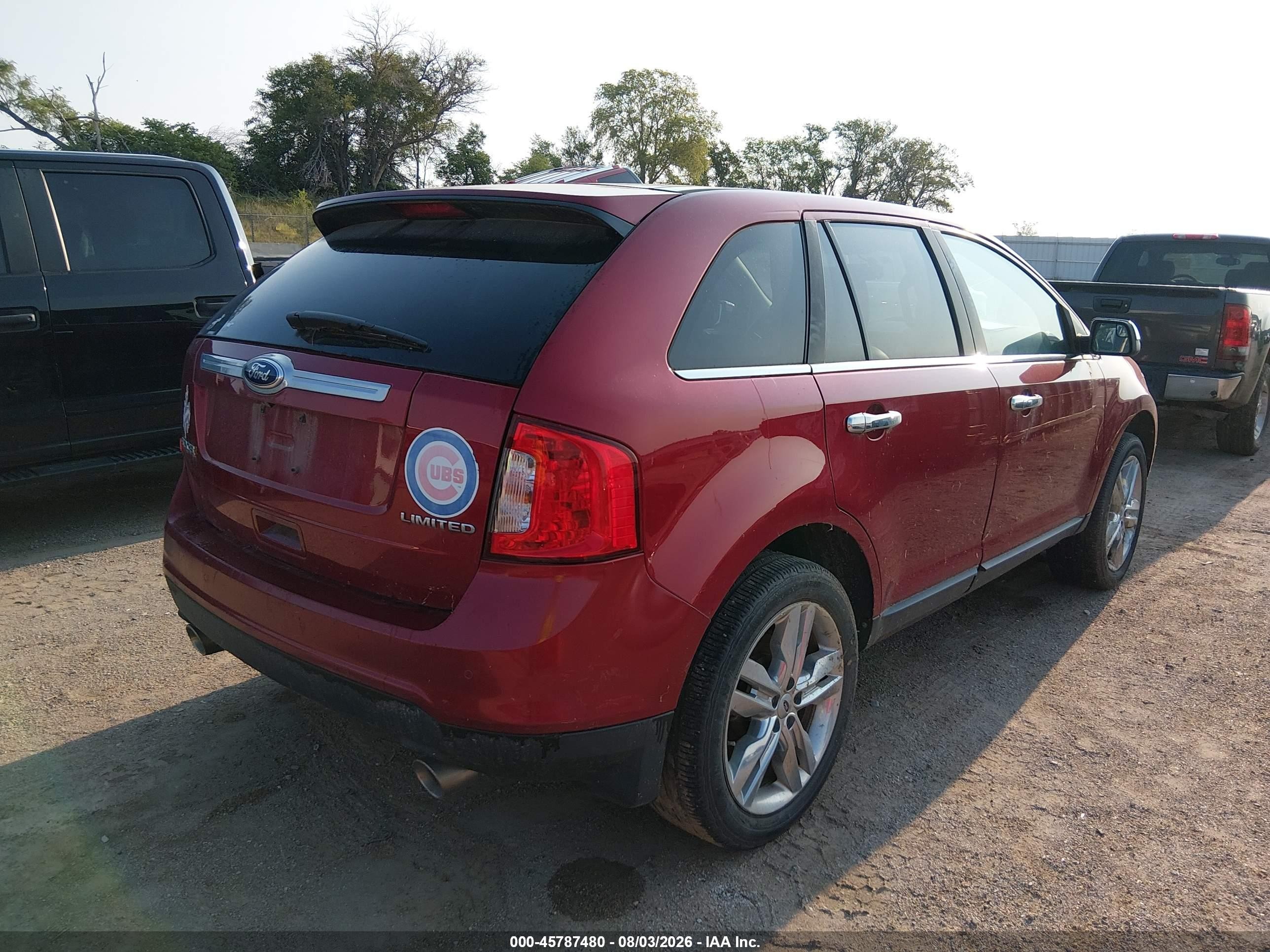 2013 Ford Edge Limited Red vin: 2FMDK3KC3DBB68963