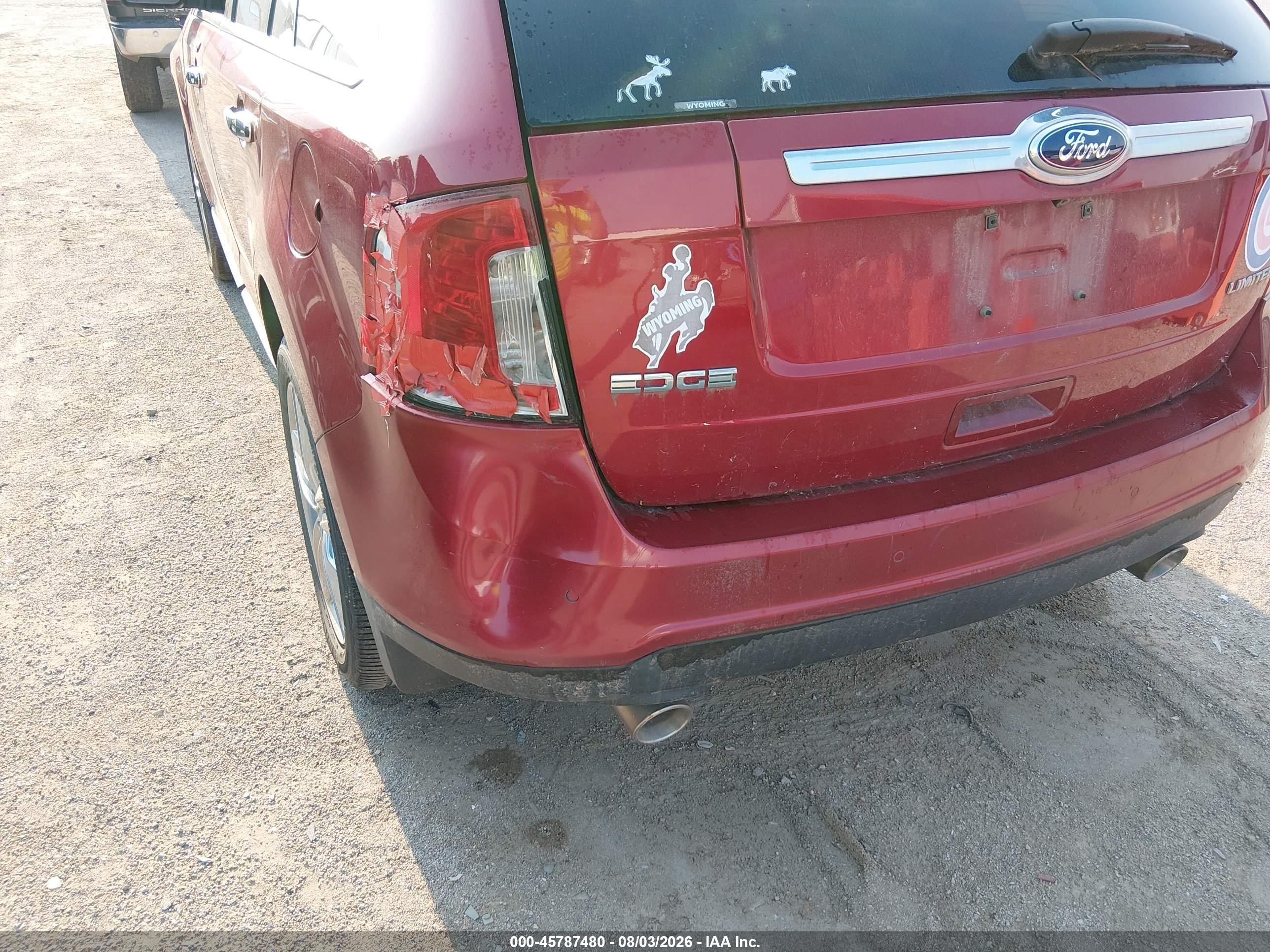 2013 Ford Edge Limited Red vin: 2FMDK3KC3DBB68963