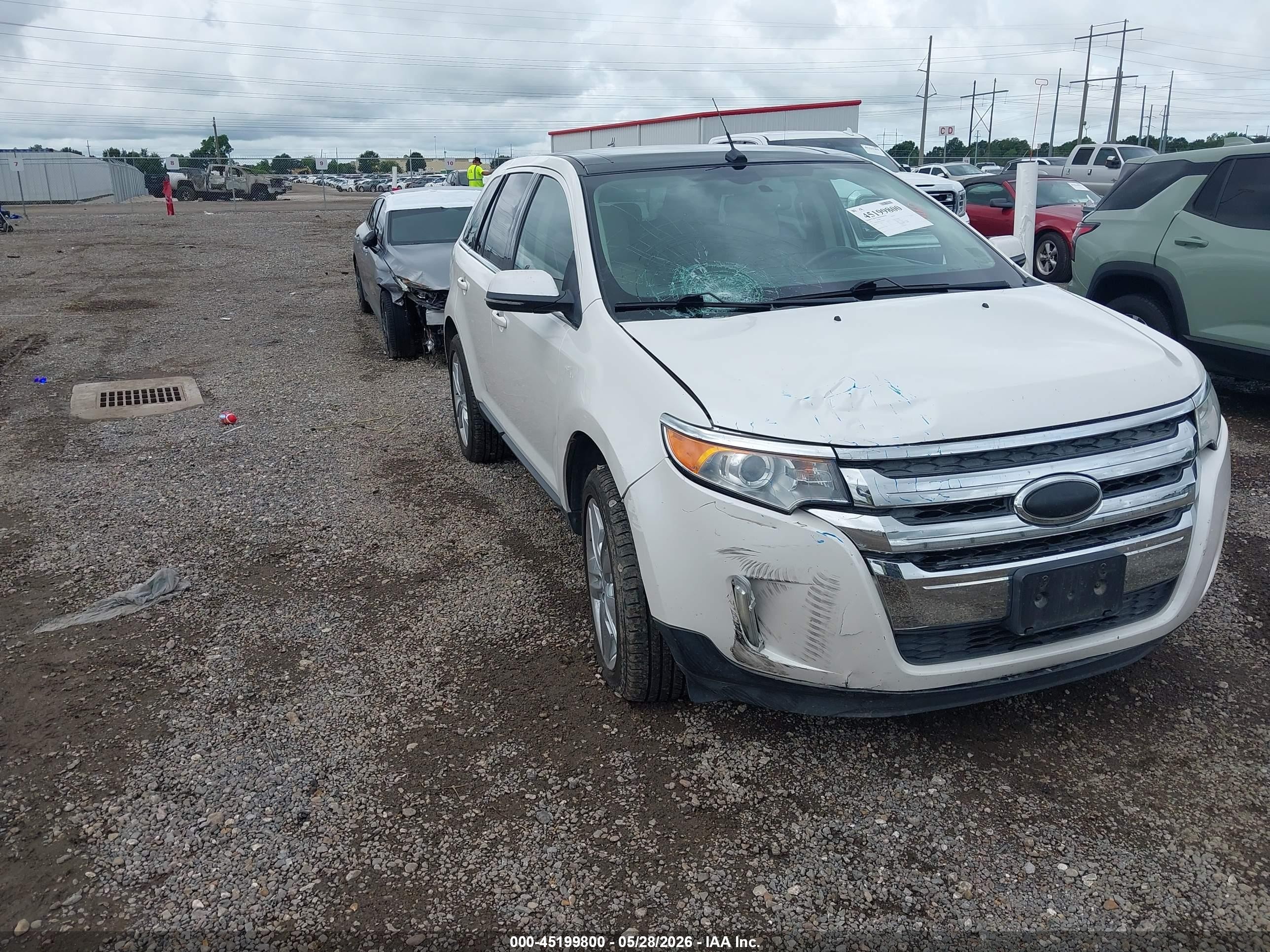 2013 Ford Edge Limited White vin: 2FMDK3KC3DBB73631