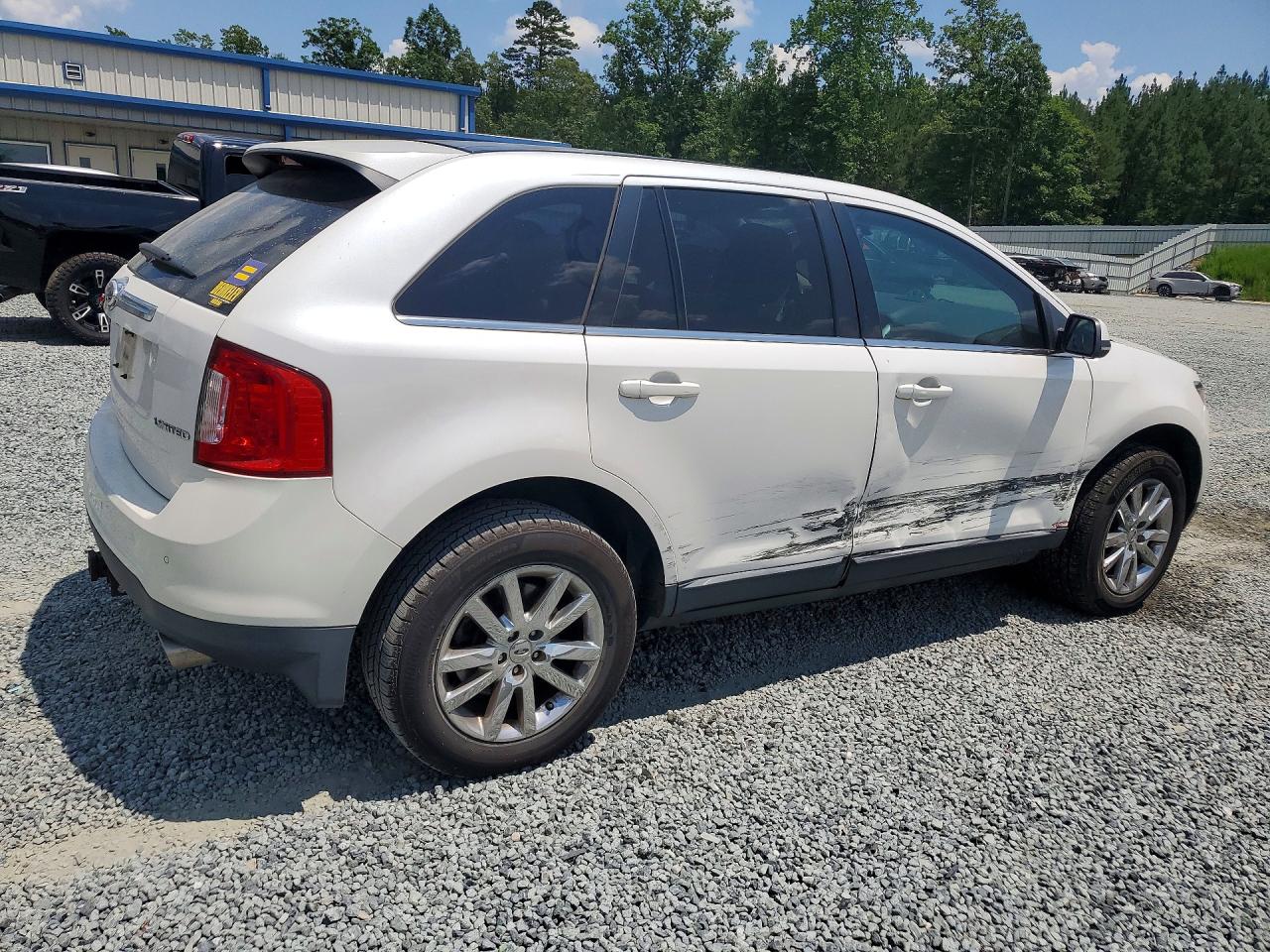 2013 Ford Edge Limited White vin: 2FMDK3KC3DBC10614