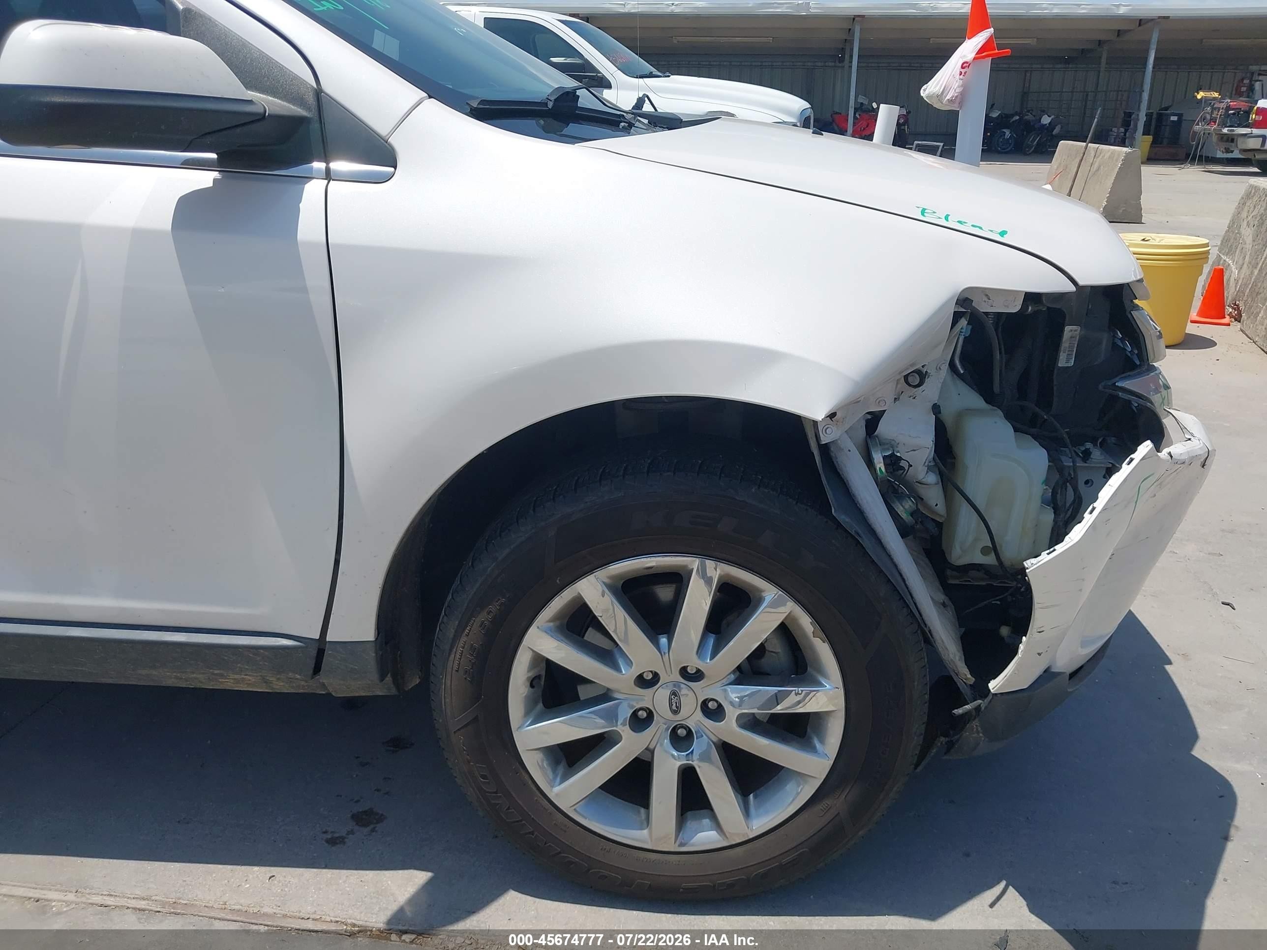 2014 Ford Edge Limited White vin: 2FMDK3KC3EBB29663