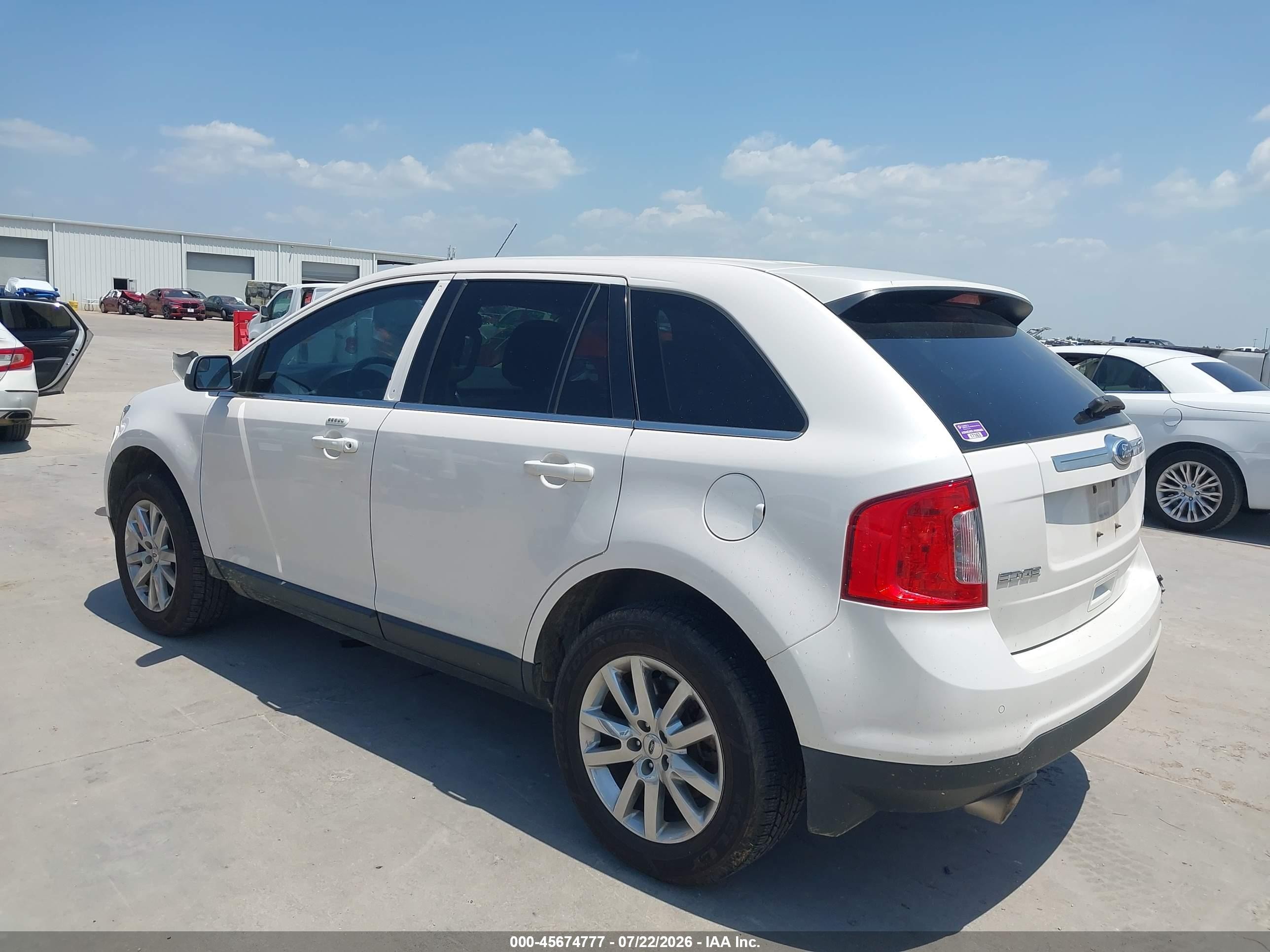 2014 Ford Edge Limited White vin: 2FMDK3KC3EBB29663