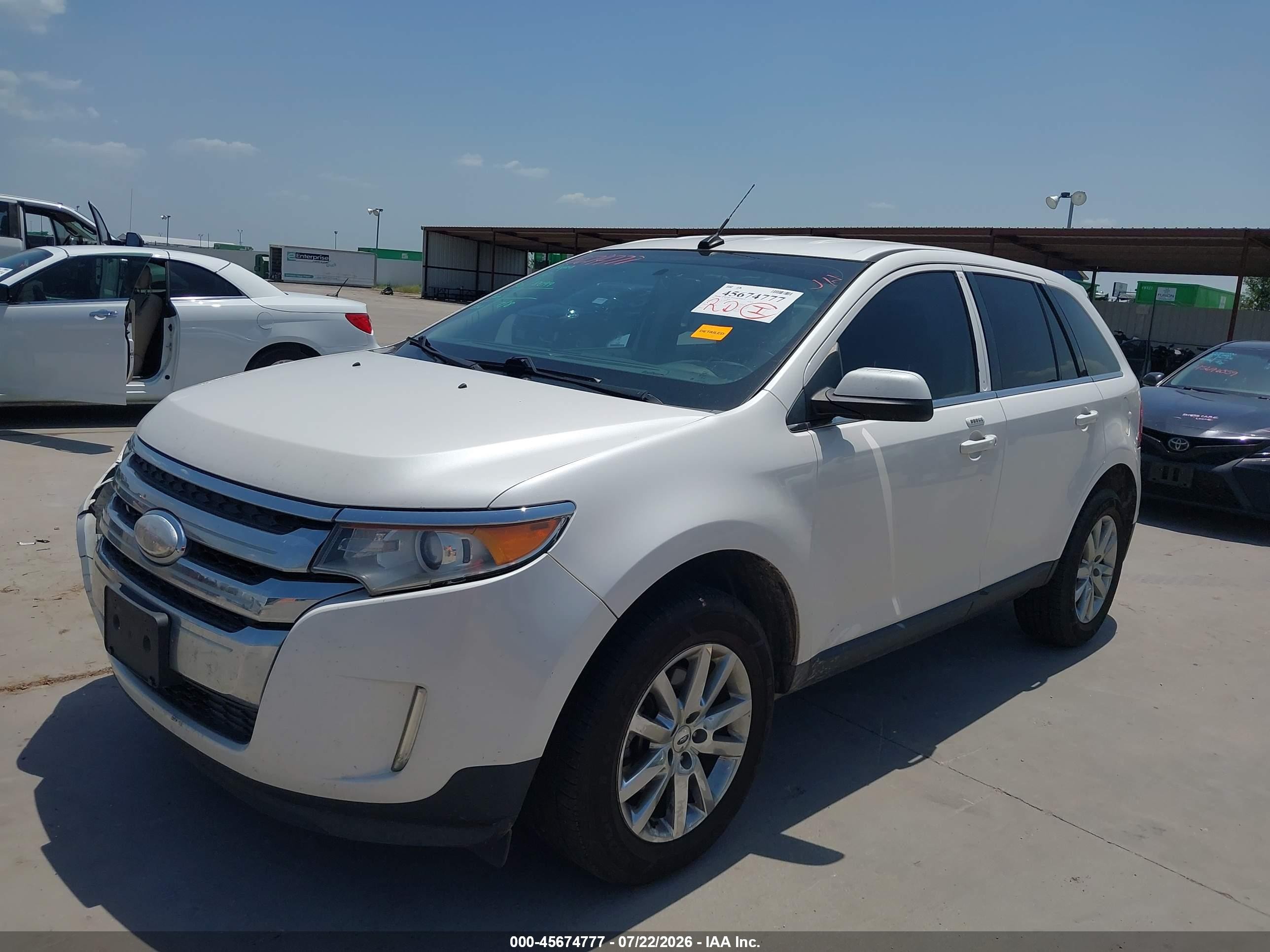 2014 Ford Edge Limited White vin: 2FMDK3KC3EBB29663