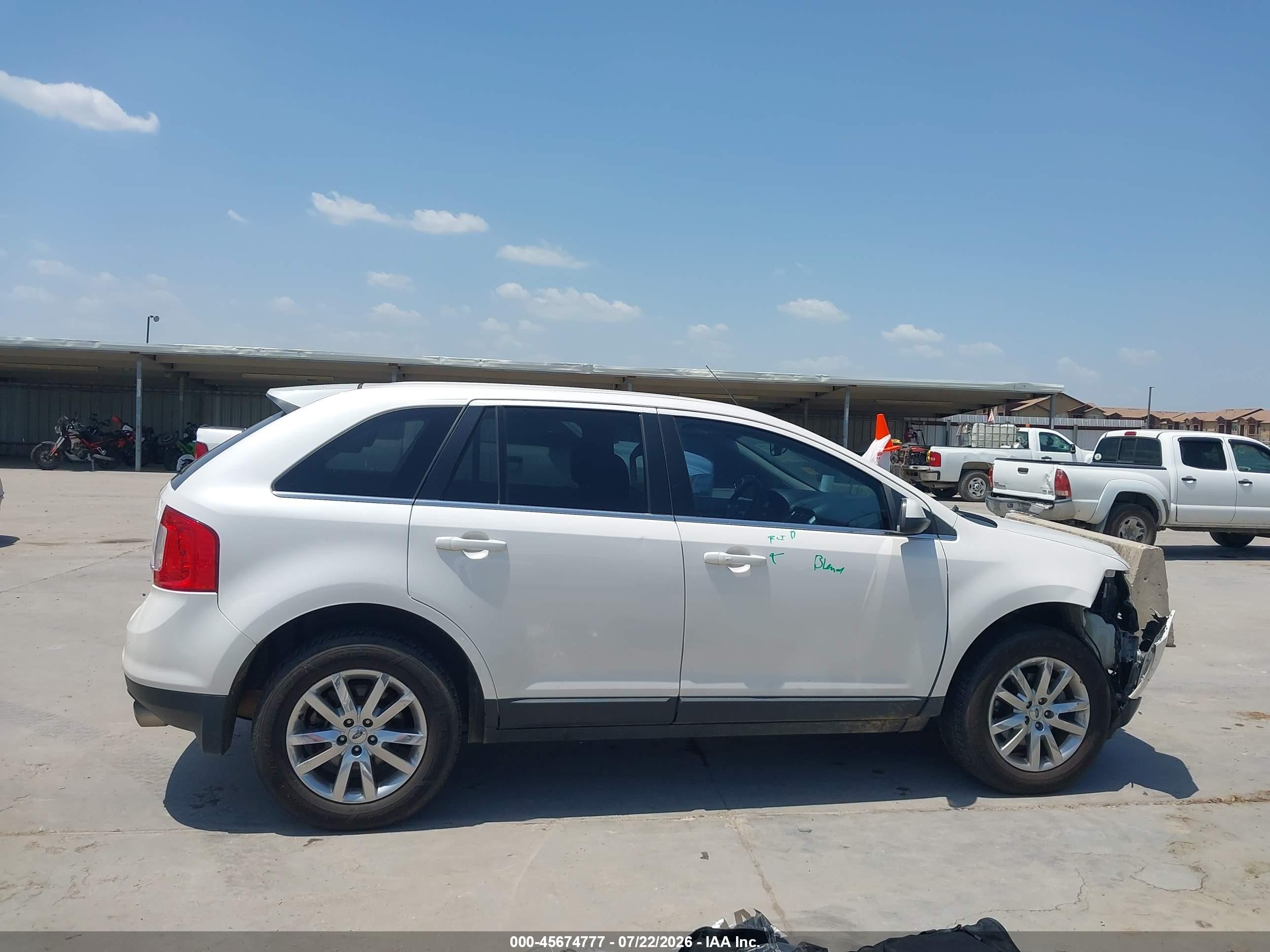 2014 Ford Edge Limited White vin: 2FMDK3KC3EBB29663