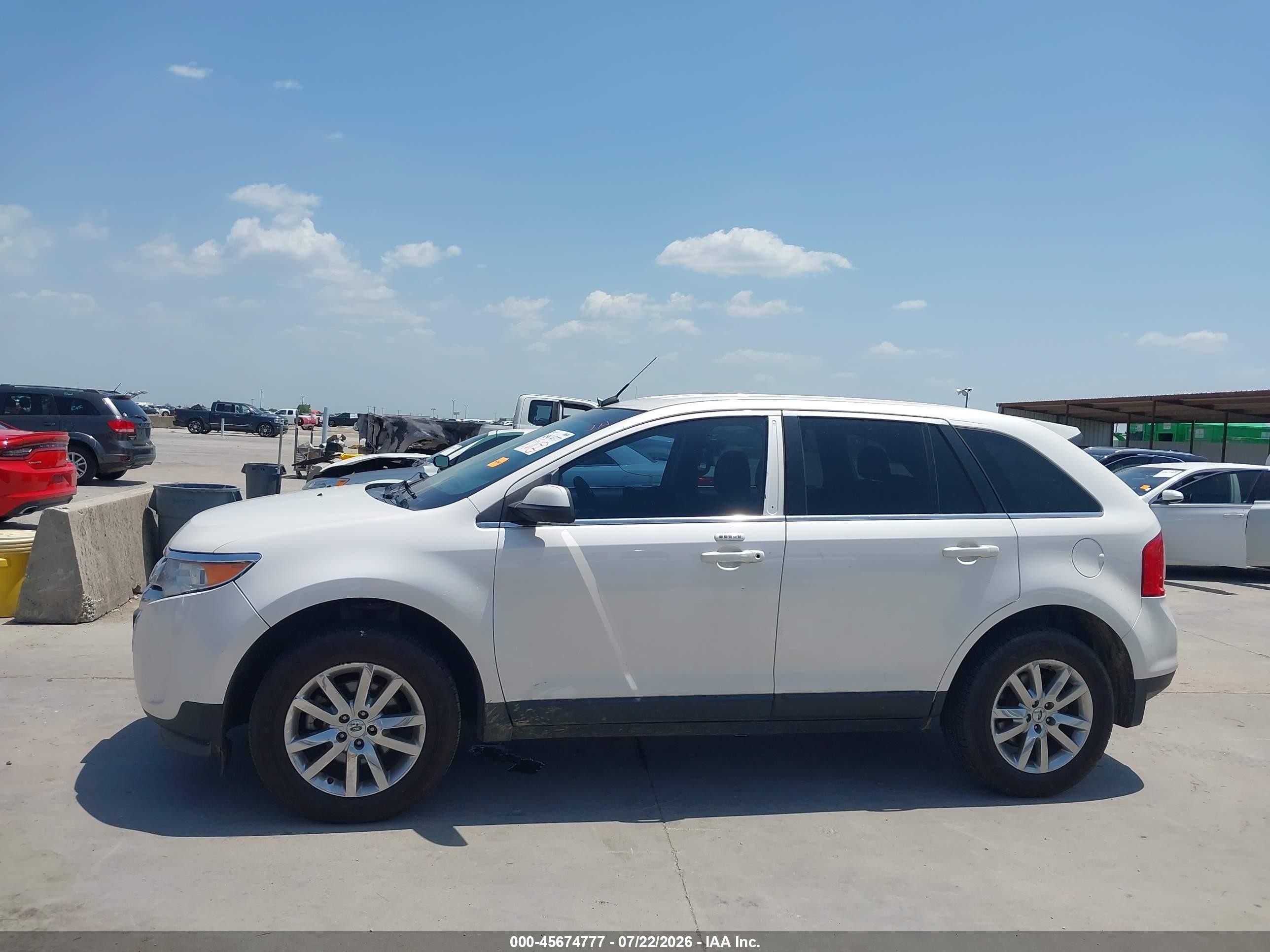2014 Ford Edge Limited White vin: 2FMDK3KC3EBB29663
