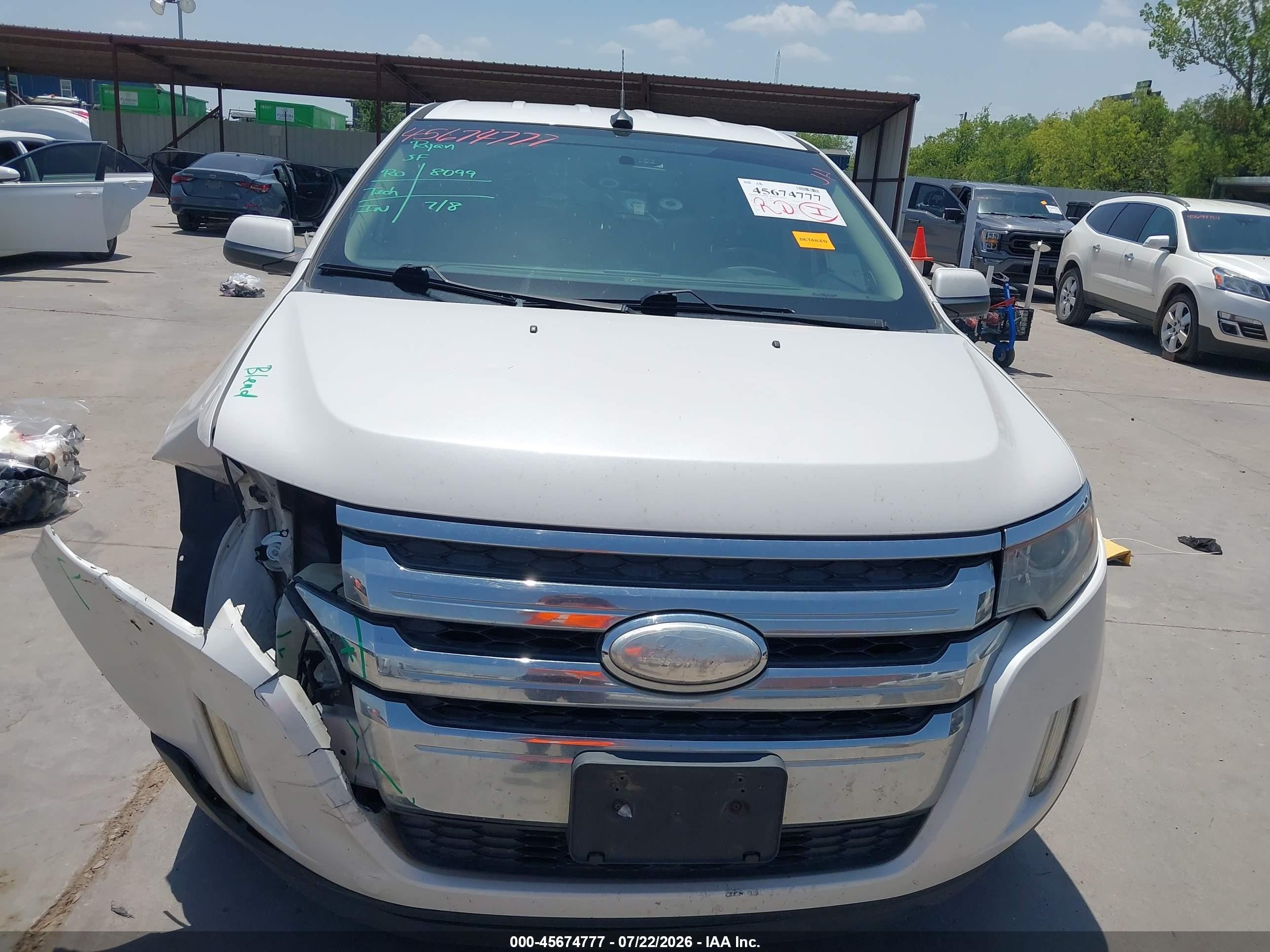 2014 Ford Edge Limited White vin: 2FMDK3KC3EBB29663