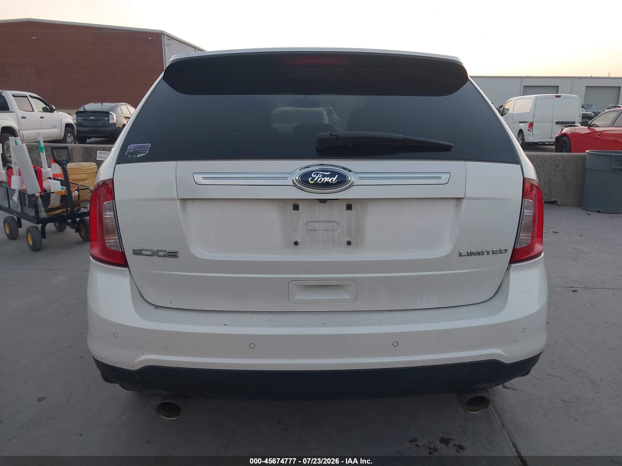 2014 Ford Edge Limited White vin: 2FMDK3KC3EBB29663