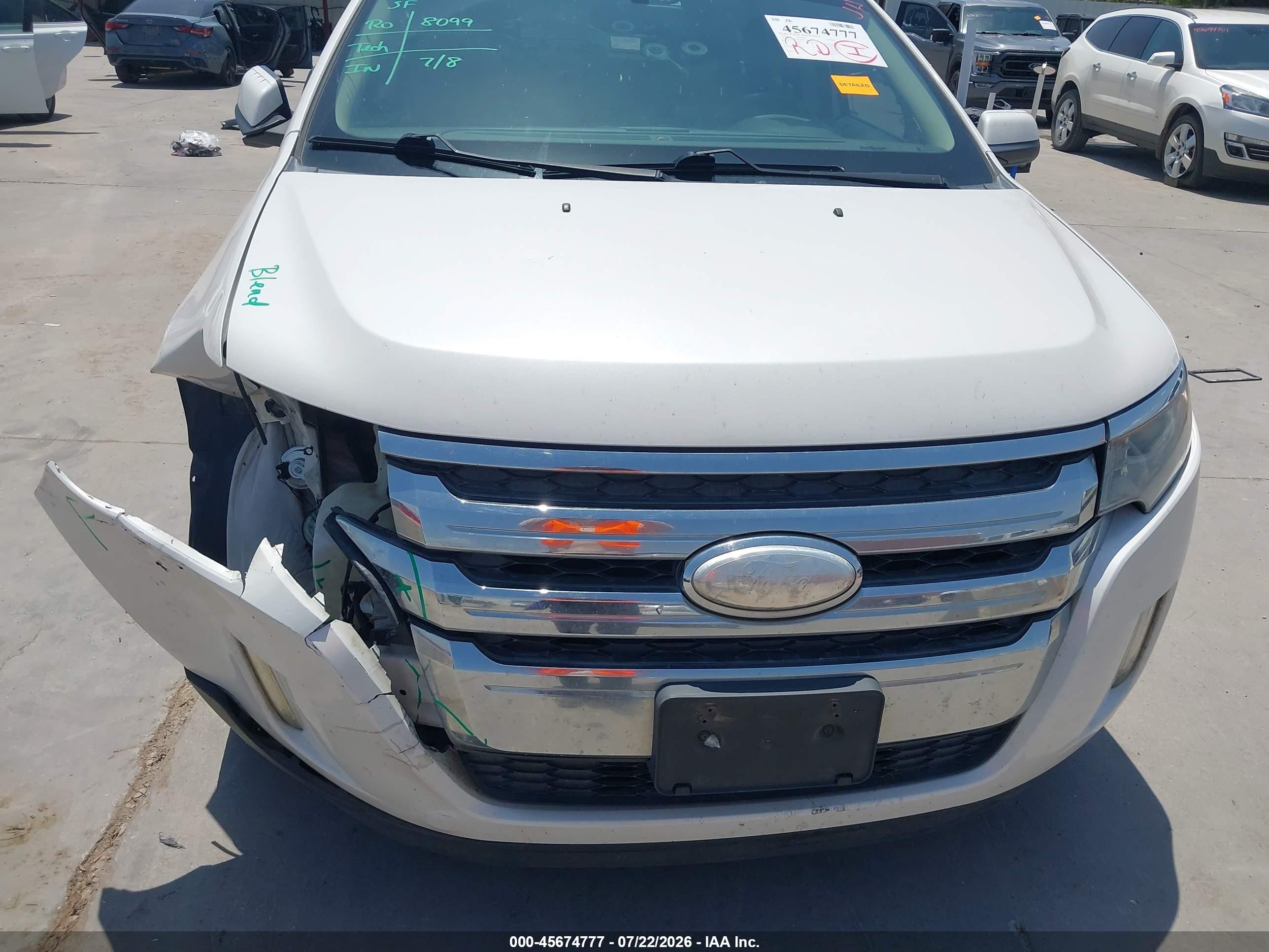 2014 Ford Edge Limited White vin: 2FMDK3KC3EBB29663