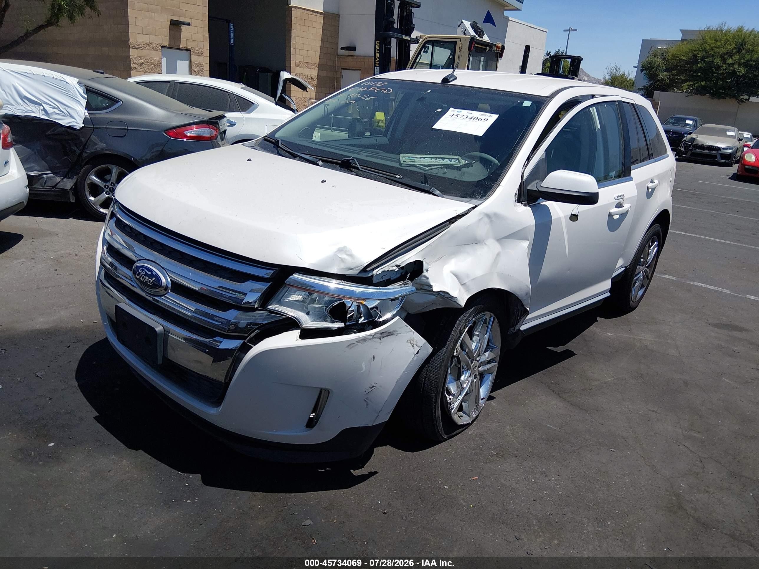 2014 Ford Edge Limited White vin: 2FMDK3KC3EBB41229