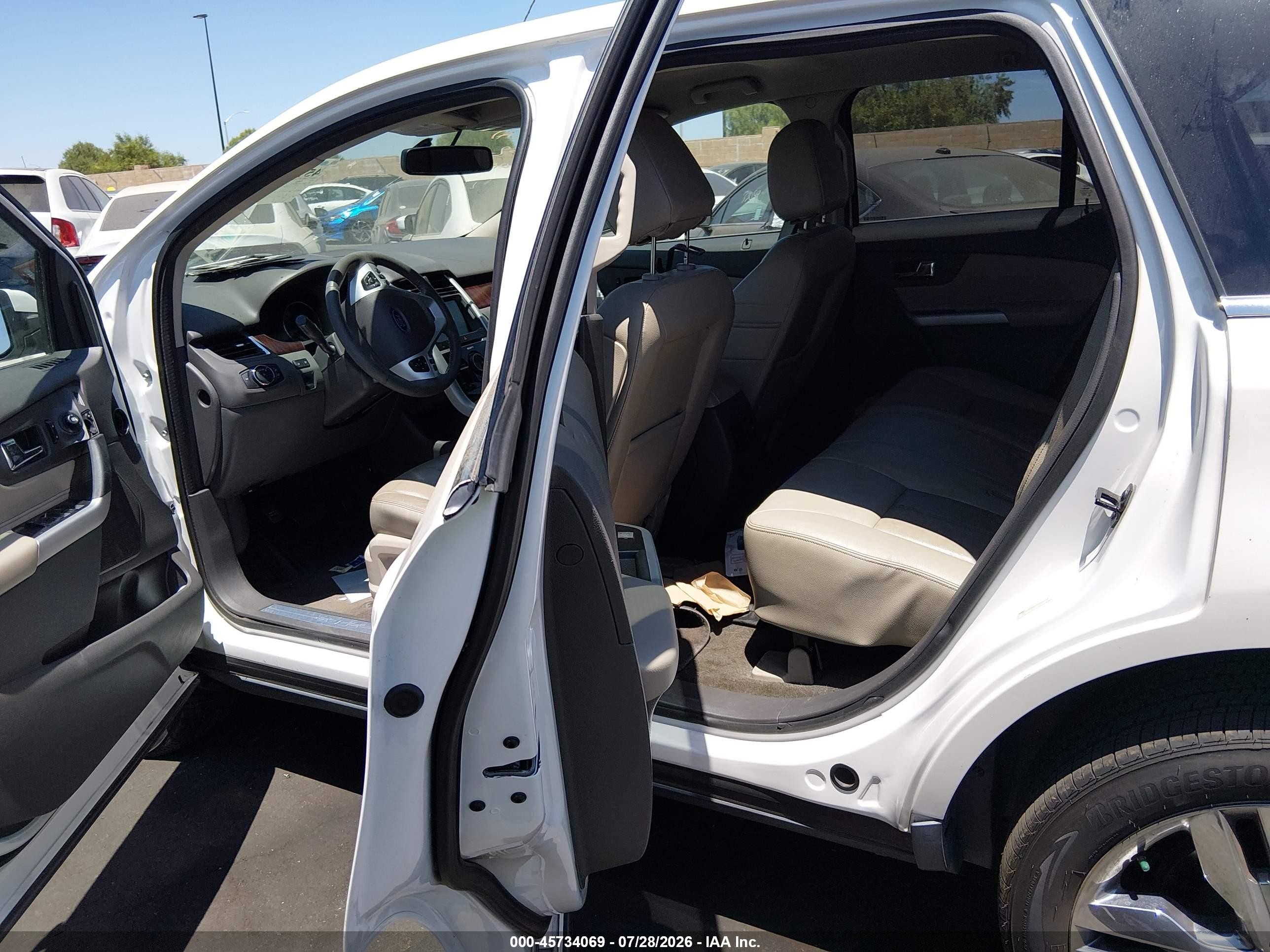 2014 Ford Edge Limited White vin: 2FMDK3KC3EBB41229