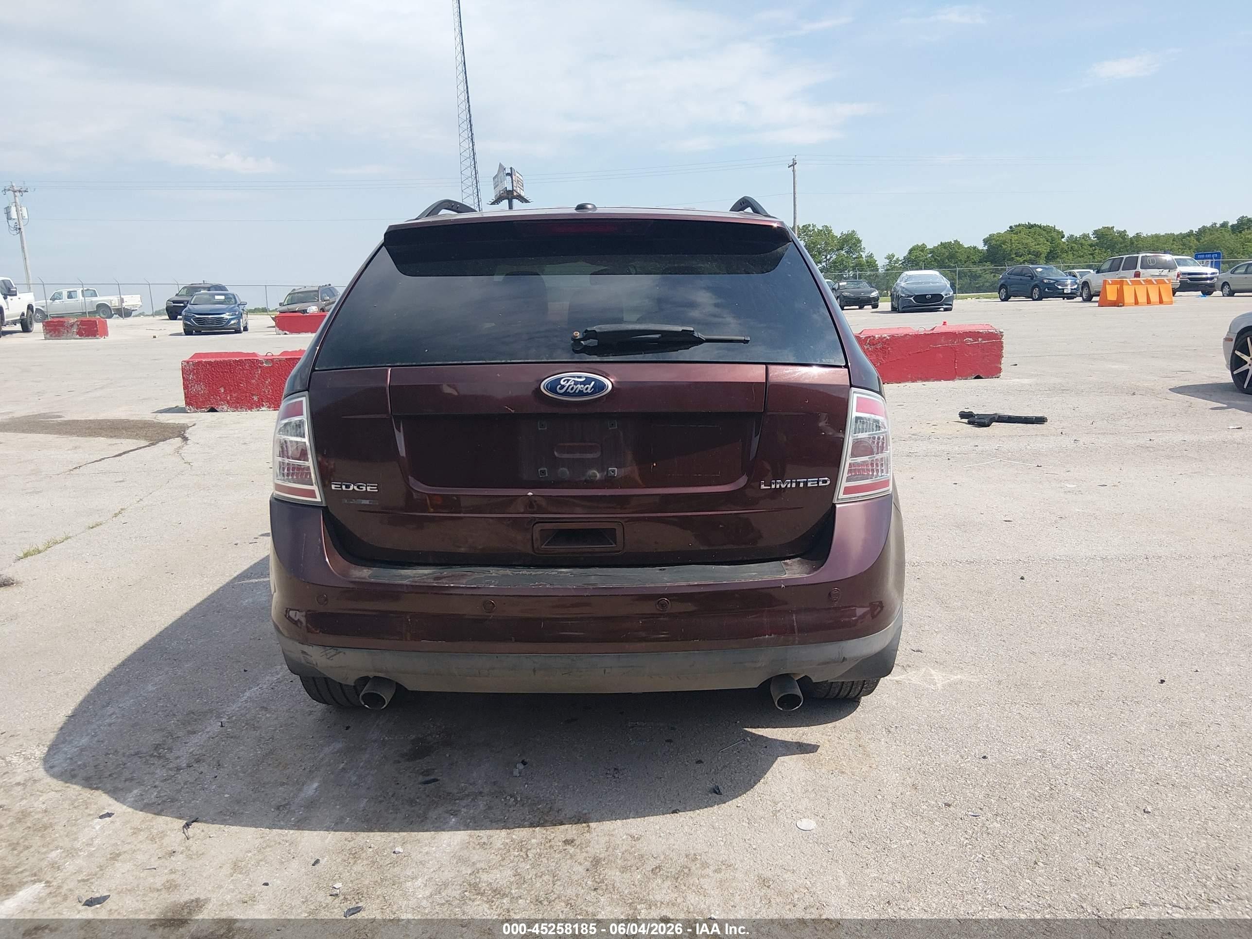 2010 Ford Edge Limited Burgundy vin: 2FMDK3KC4ABB40214