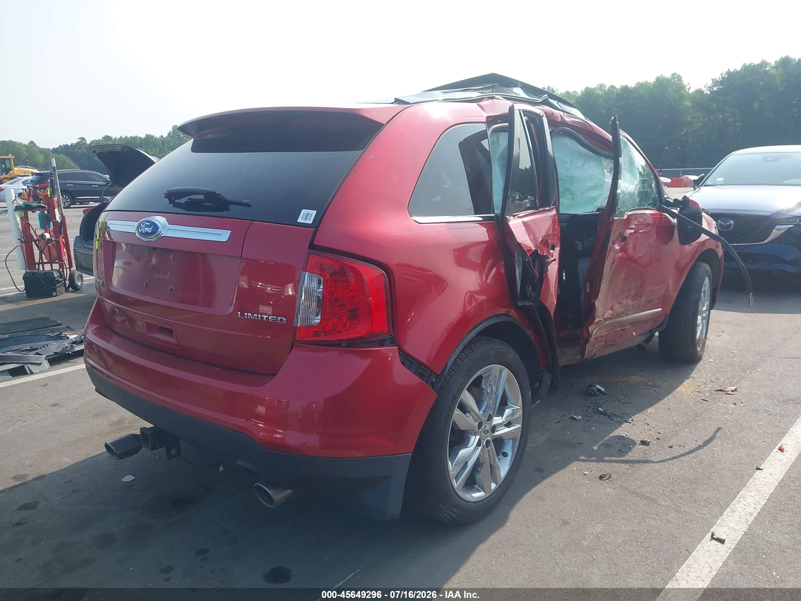 2011 Ford Edge Limited Red vin: 2FMDK3KC4BBB17405