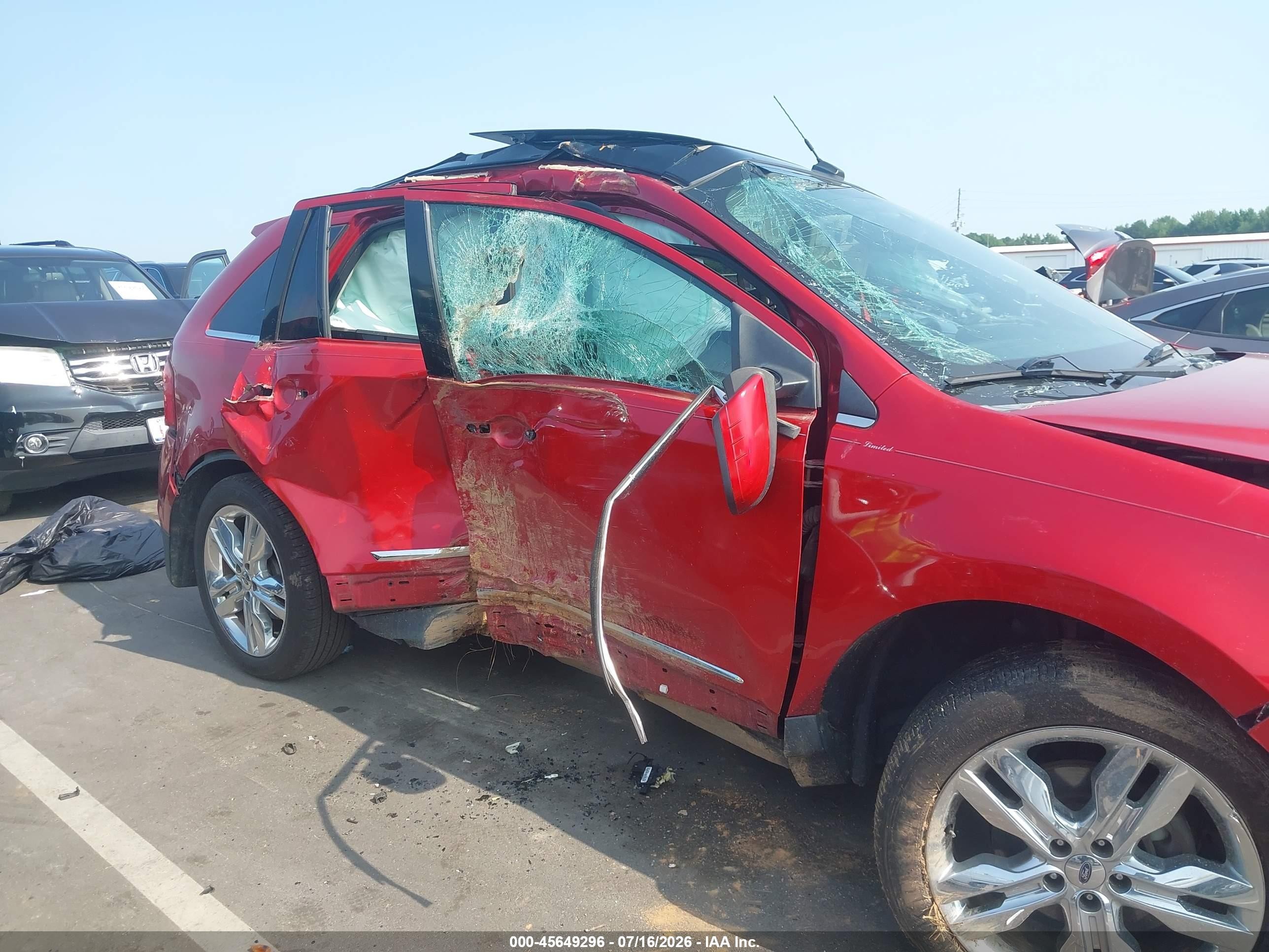 2011 Ford Edge Limited Red vin: 2FMDK3KC4BBB17405