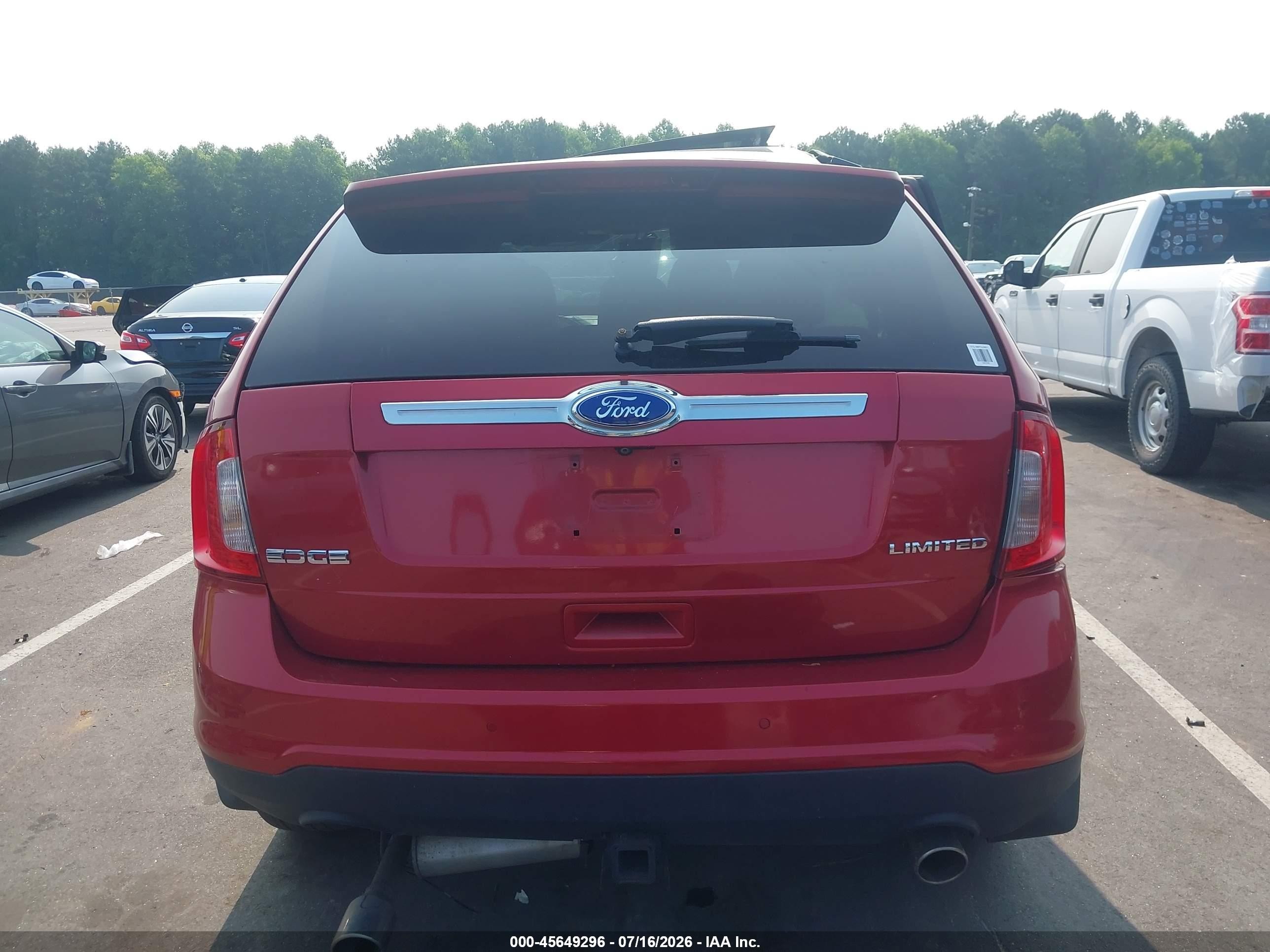 2011 Ford Edge Limited Red vin: 2FMDK3KC4BBB17405