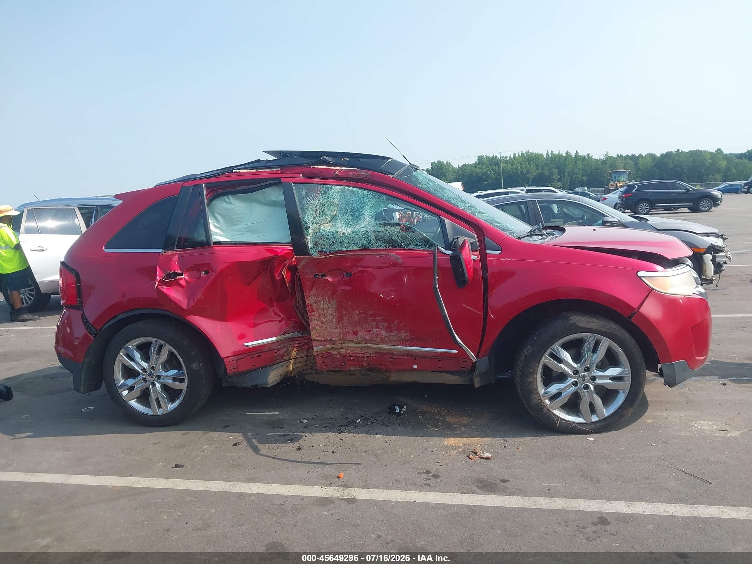 2011 Ford Edge Limited Red vin: 2FMDK3KC4BBB17405