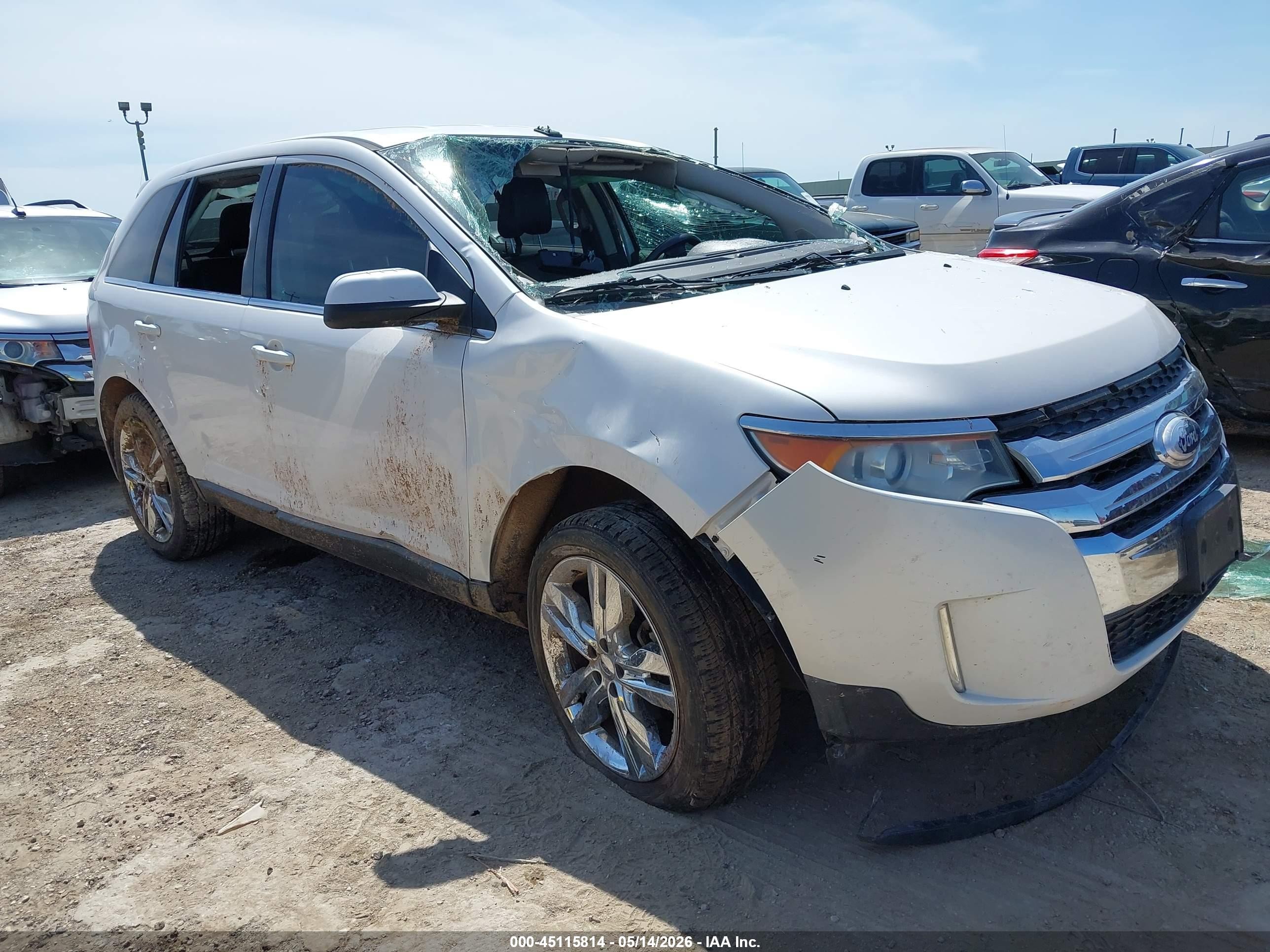 2012 Ford Edge Limited White vin: 2FMDK3KC4CBA15667