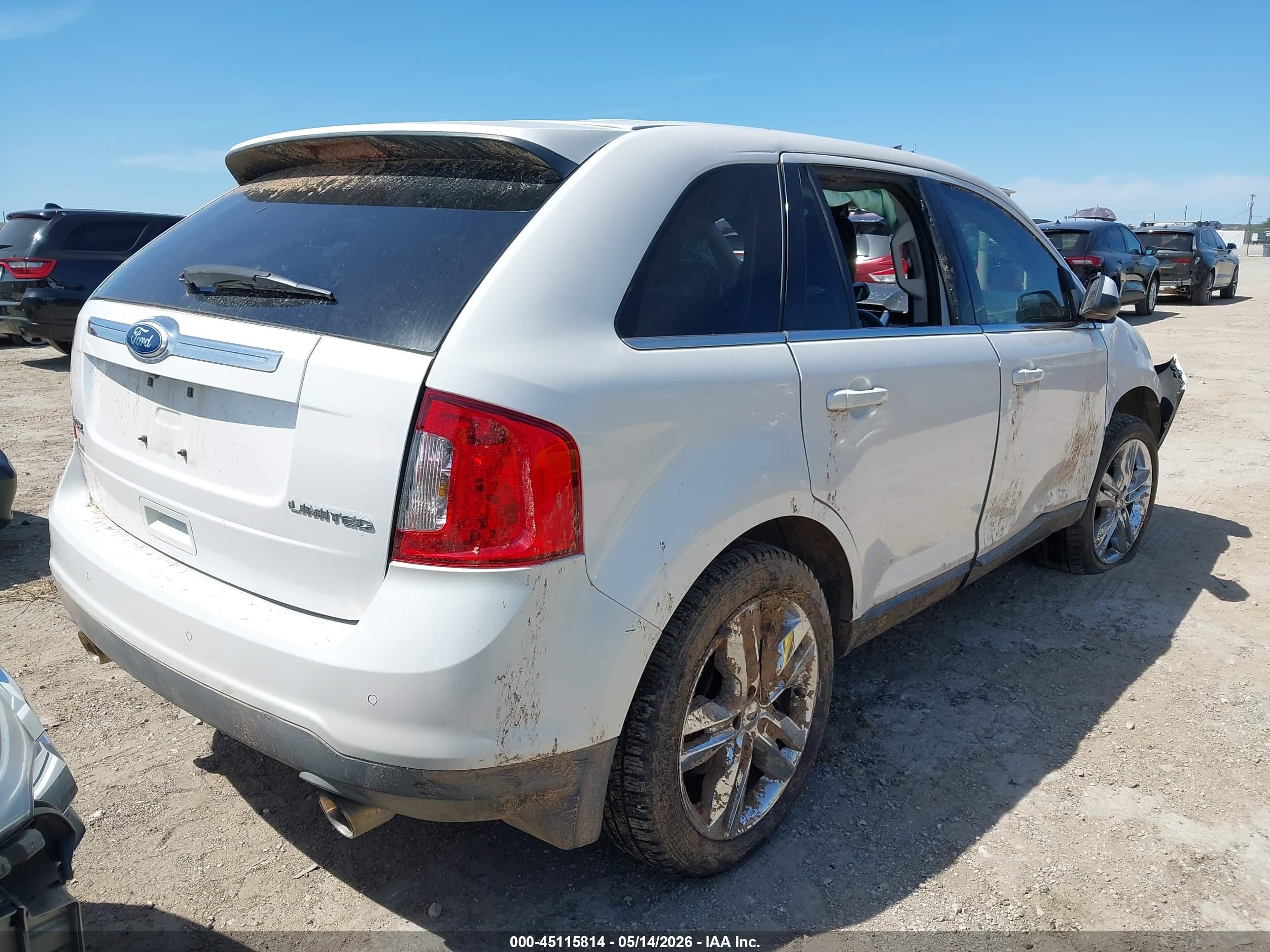 2012 Ford Edge Limited White vin: 2FMDK3KC4CBA15667
