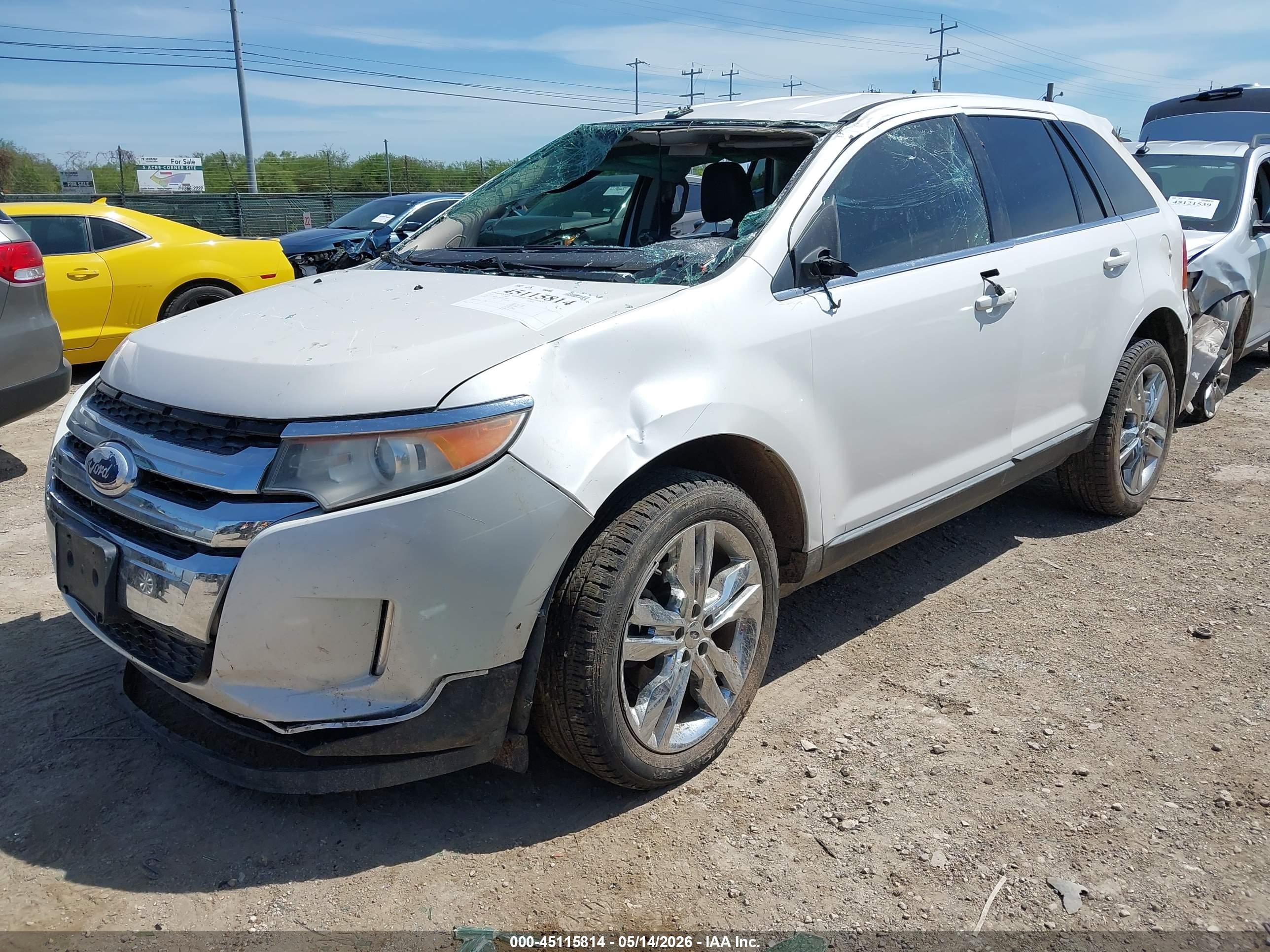 2012 Ford Edge Limited White vin: 2FMDK3KC4CBA15667