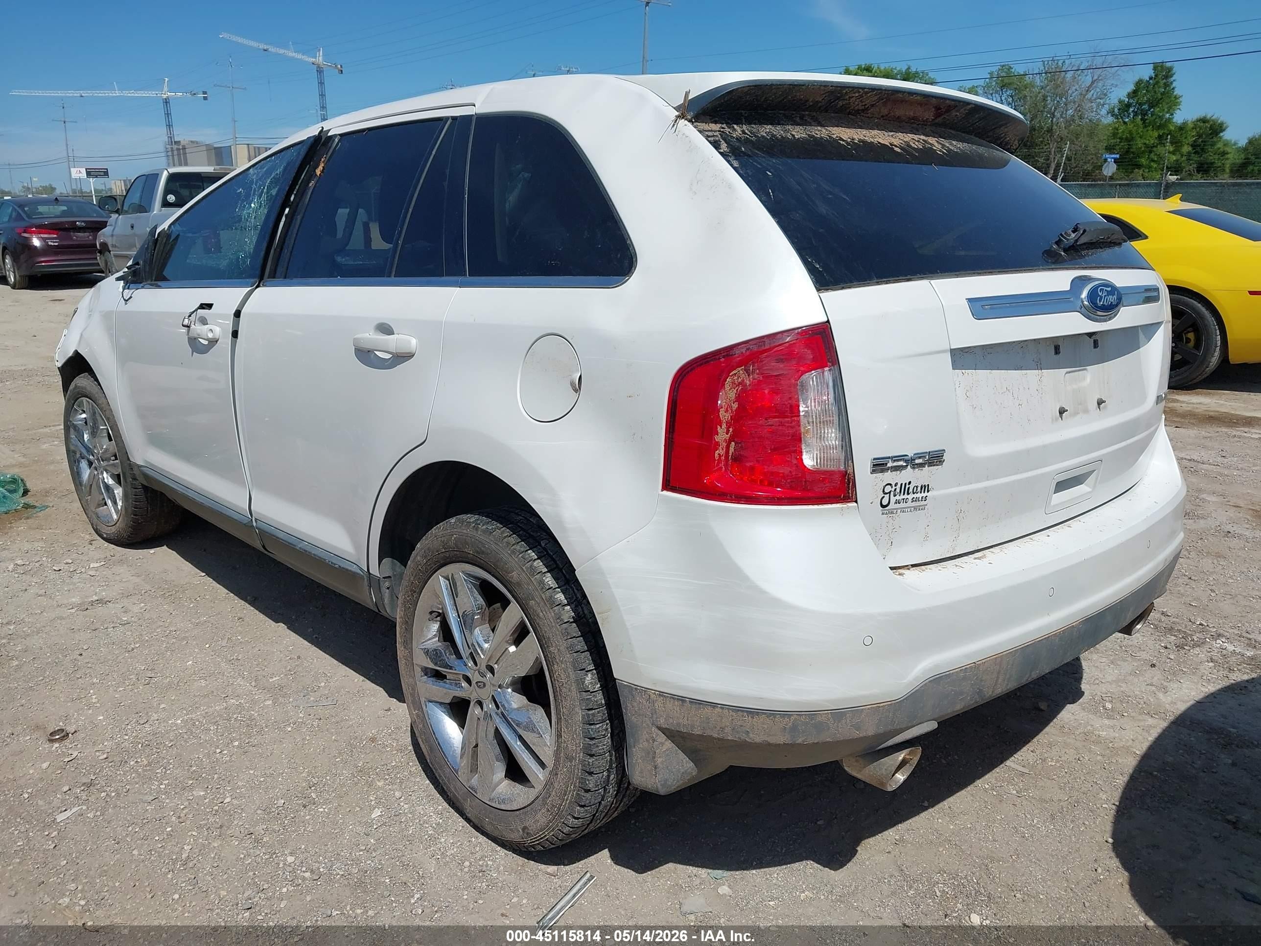 2012 Ford Edge Limited White vin: 2FMDK3KC4CBA15667
